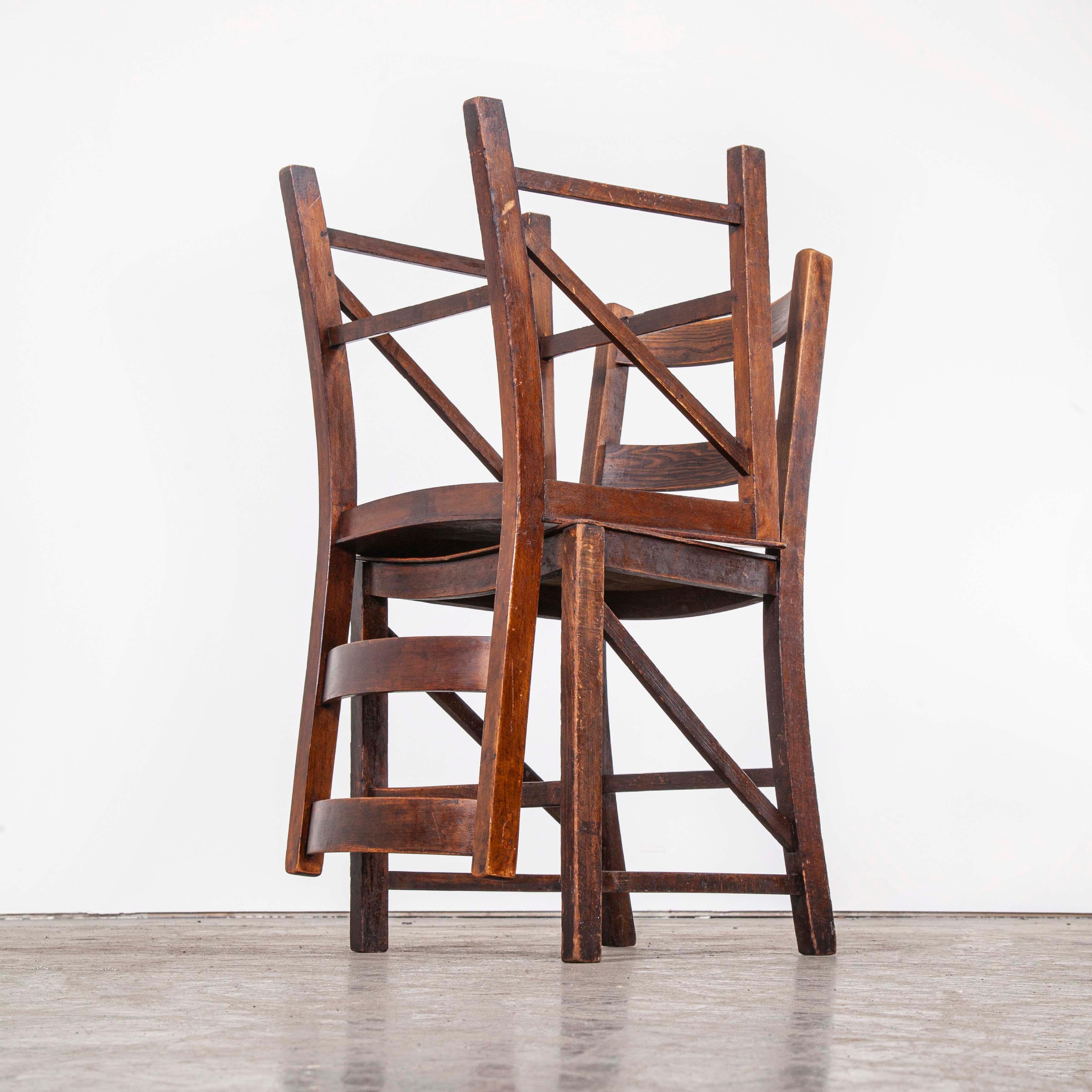1950s Pair of Saddle Seat Dining, Side Chairs by E Gomme 7