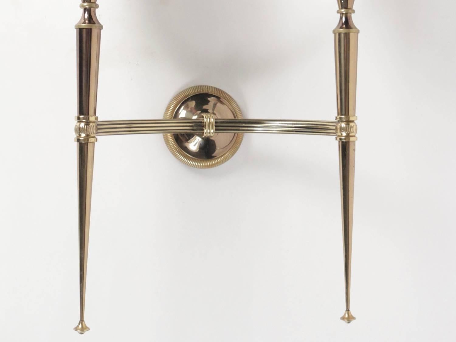 French 1950s Pair of Sconces by Maison Arlus