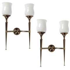 1950s Pair of Sconces by Maison Arlus