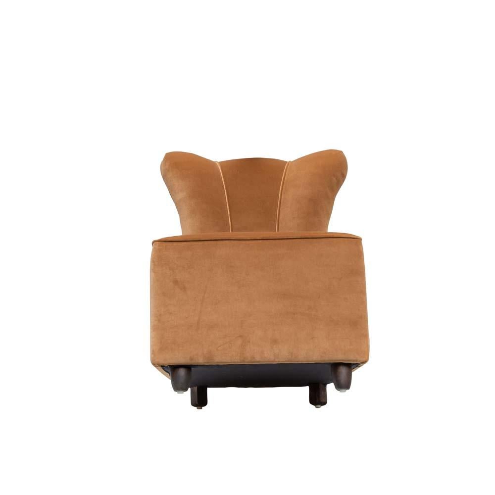 Mid-20th Century Pair of 1950s Italian Design Side Chairs Upholstered Sand Beige Colour Velvet