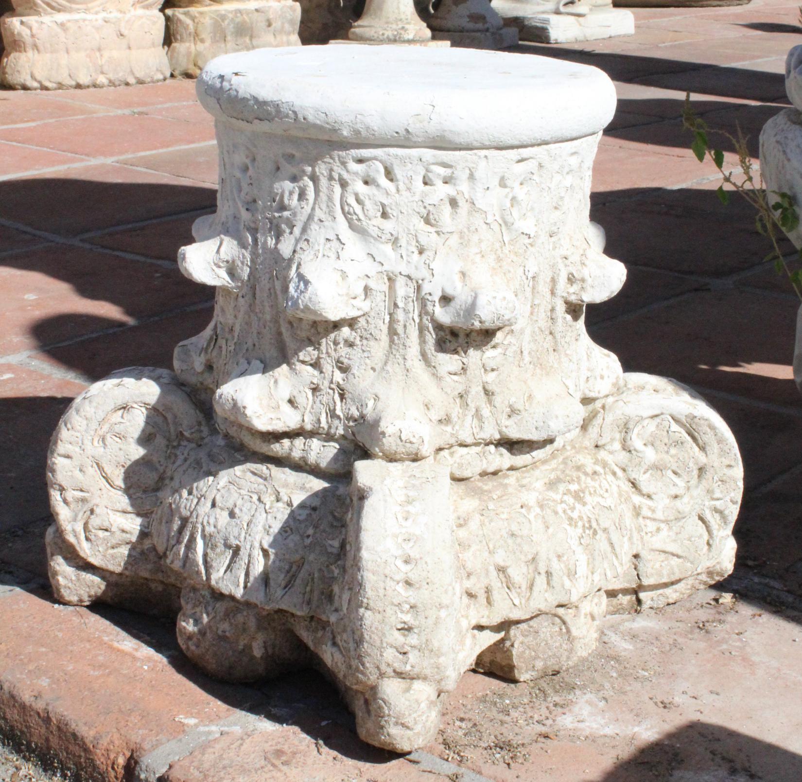 Cement 1950s Pair of Spanish Sandstone Alhambra Style Capital For Sale