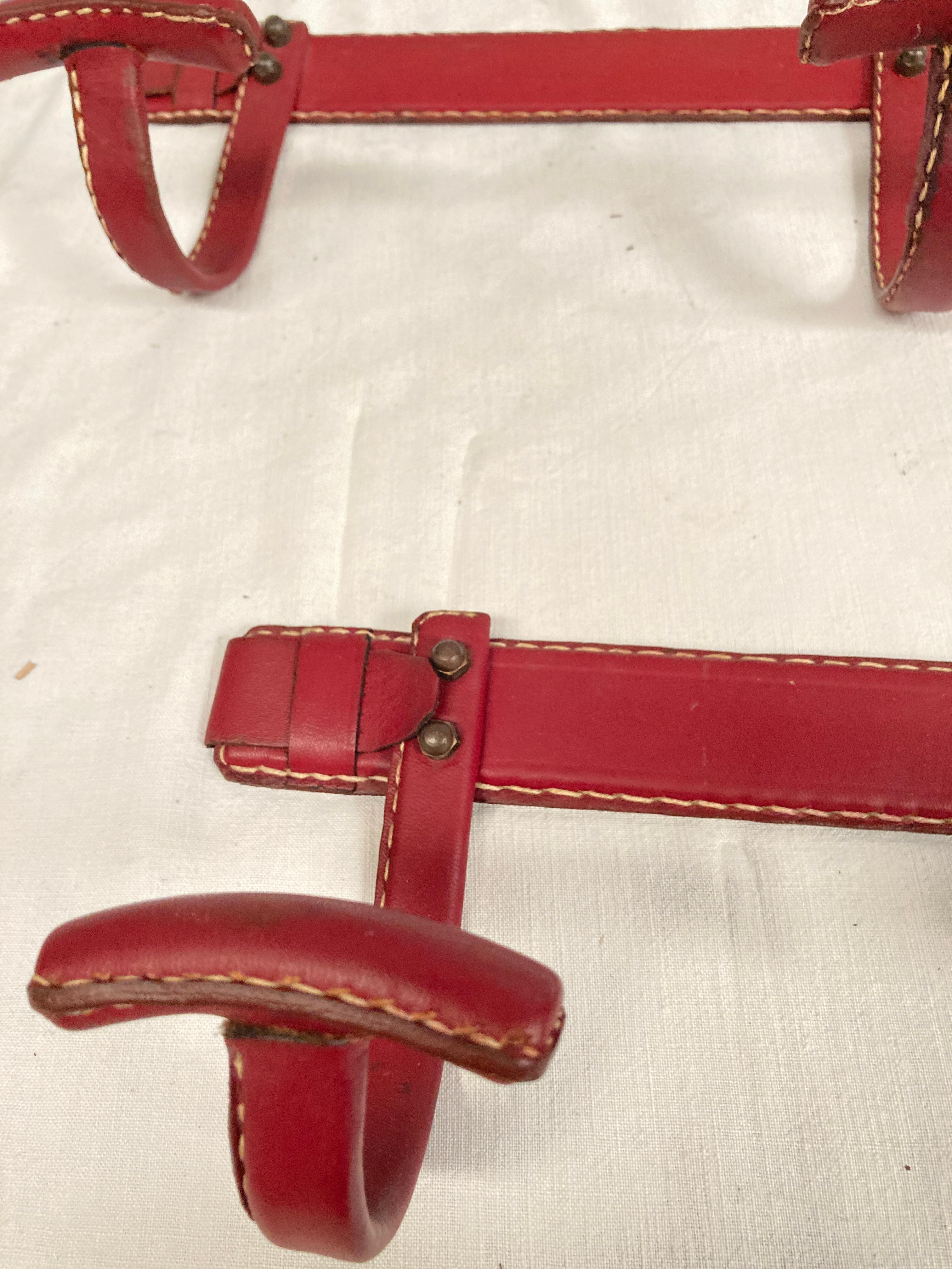 Pelle Coppia di Stitch by Stitch di Jacques Adnet degli anni '50 in vendita