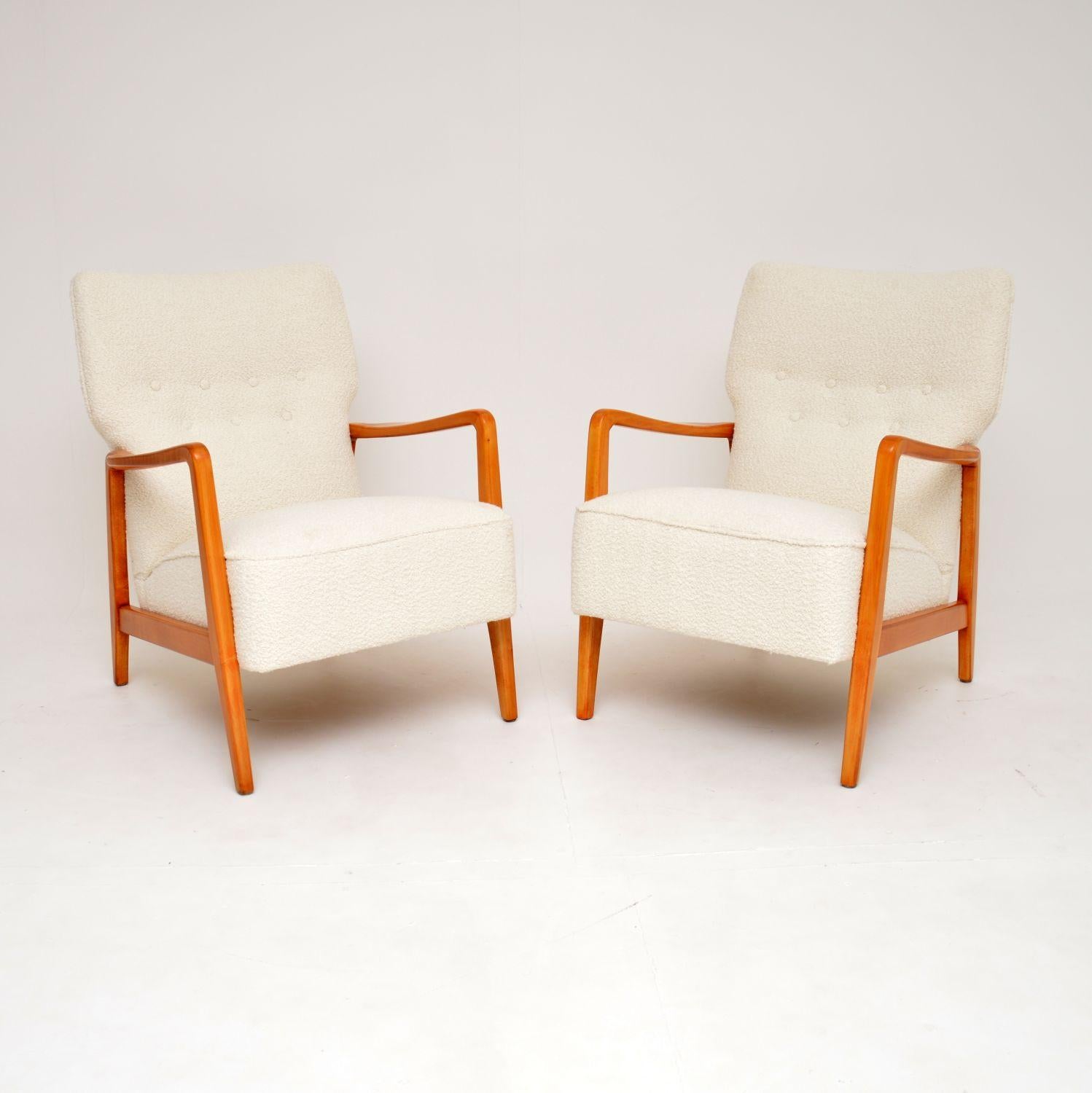 1950's Pair of Swedish Armchairs by Folke Ohlsson for Dux In Good Condition In London, GB