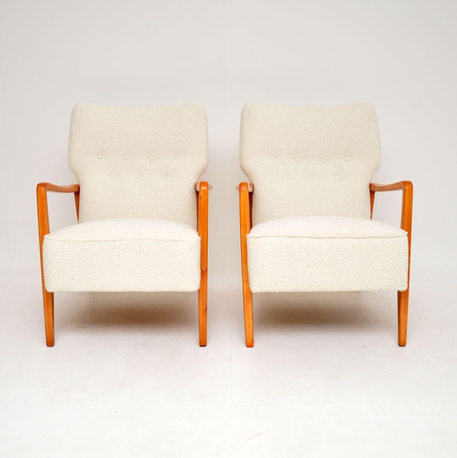 20th Century 1950's Pair of Swedish Armchairs by Folke Ohlsson for Dux