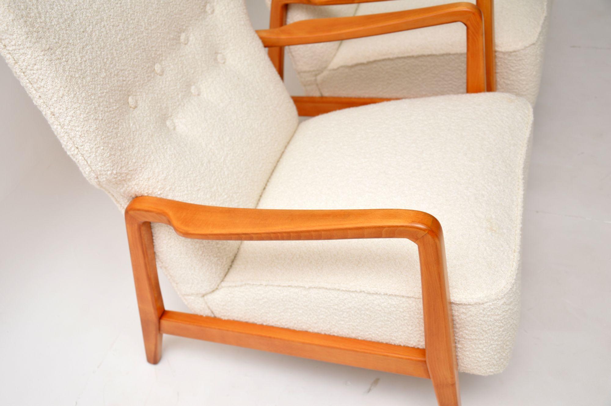 1950's Pair of Swedish Armchairs by Folke Ohlsson for Dux 2