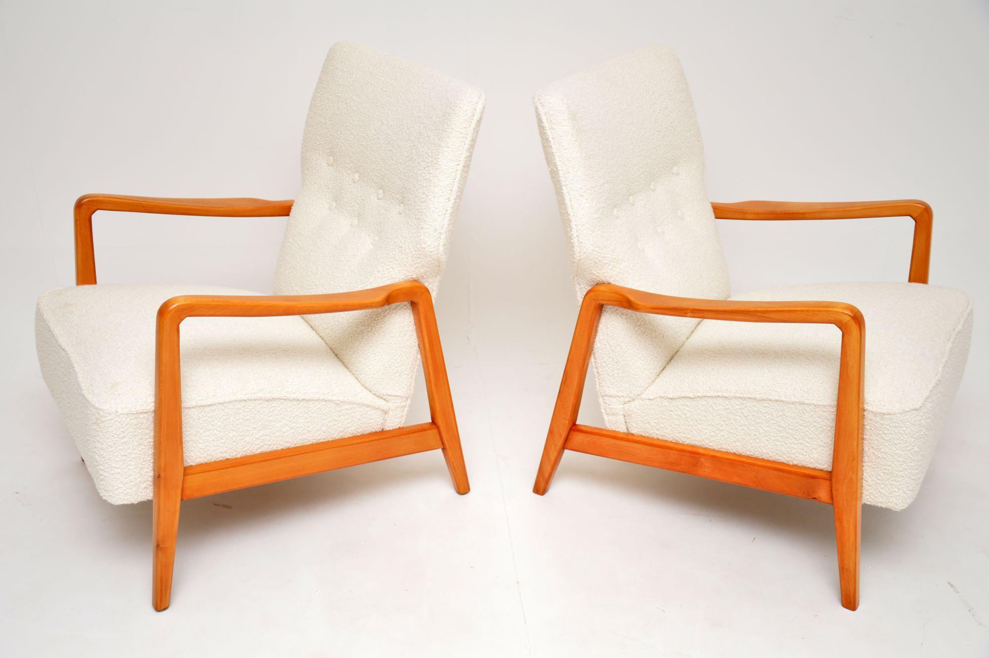 Mid-Century Modern 1950's Pair of Swedish Armchairs by Folke Ohlsson for Dux
