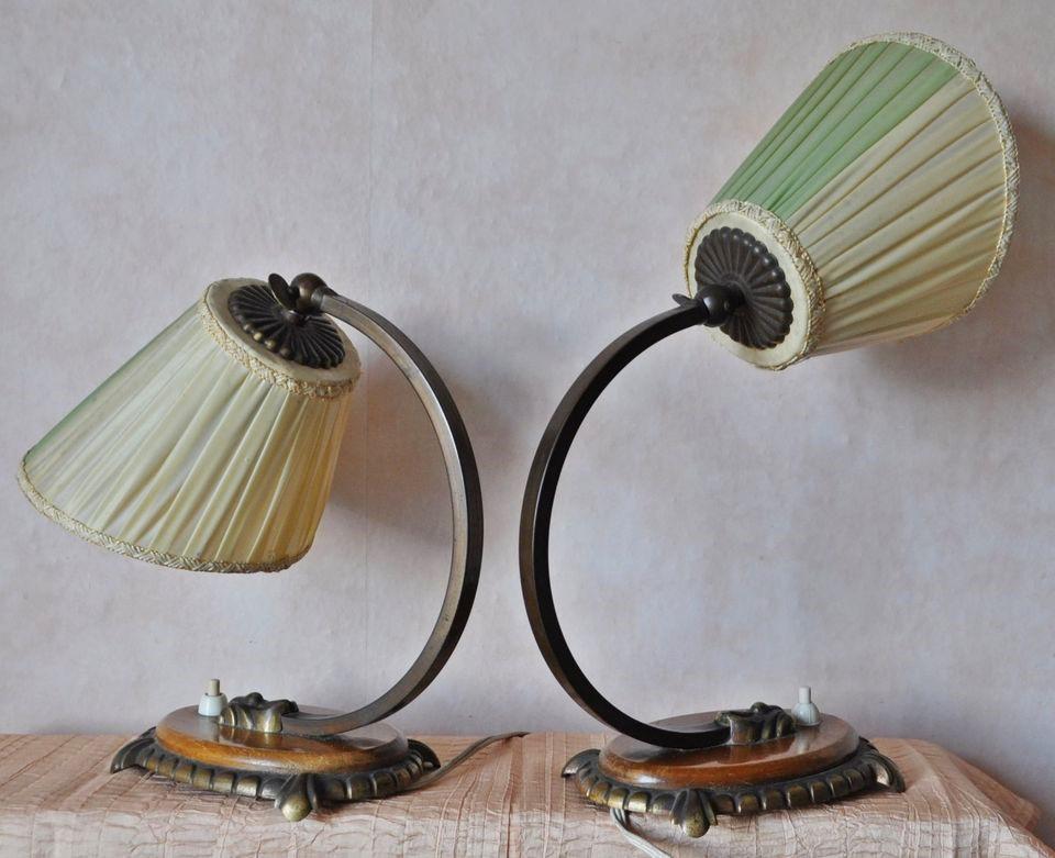 Paire de lampes de table suédoises à bras réglable en laiton avec abat-jour plissé, années 1950 en vente 2