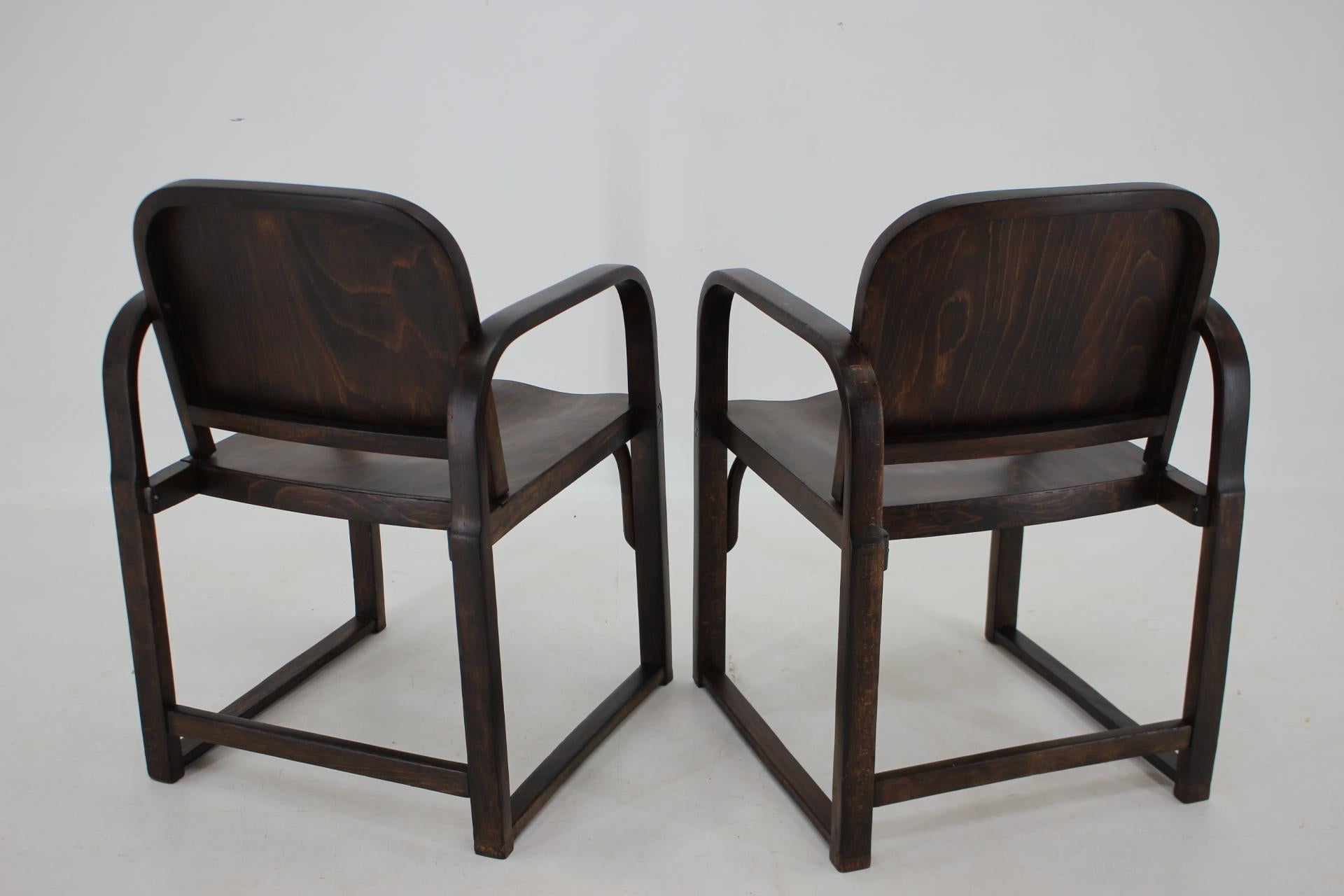 Coppia di poltrone Thonet in legno Bentwood A745 di Tatra, Cecoslovacchia, 1930 in vendita 2