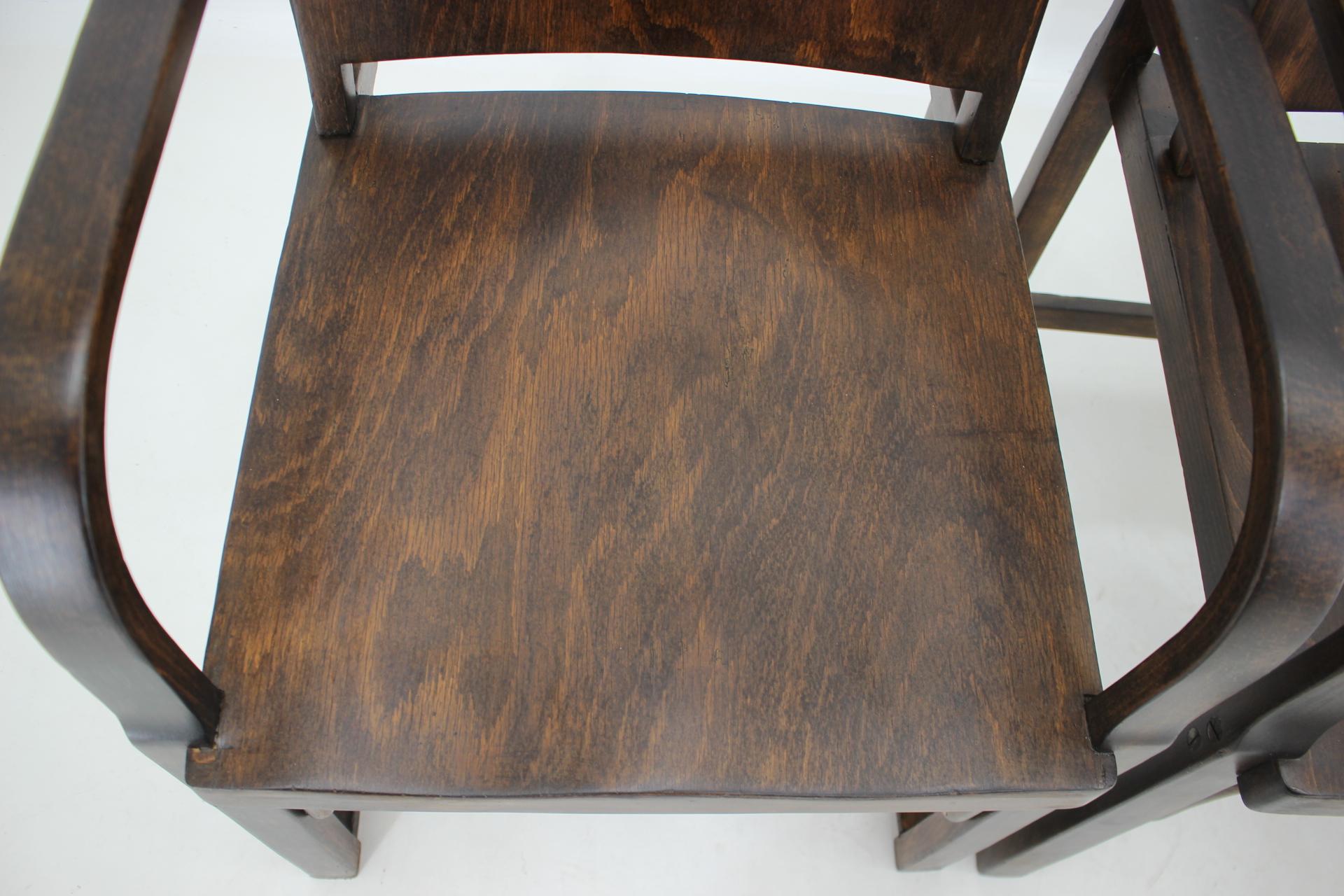 Coppia di poltrone Thonet in legno Bentwood A745 di Tatra, Cecoslovacchia, 1930 in vendita 12