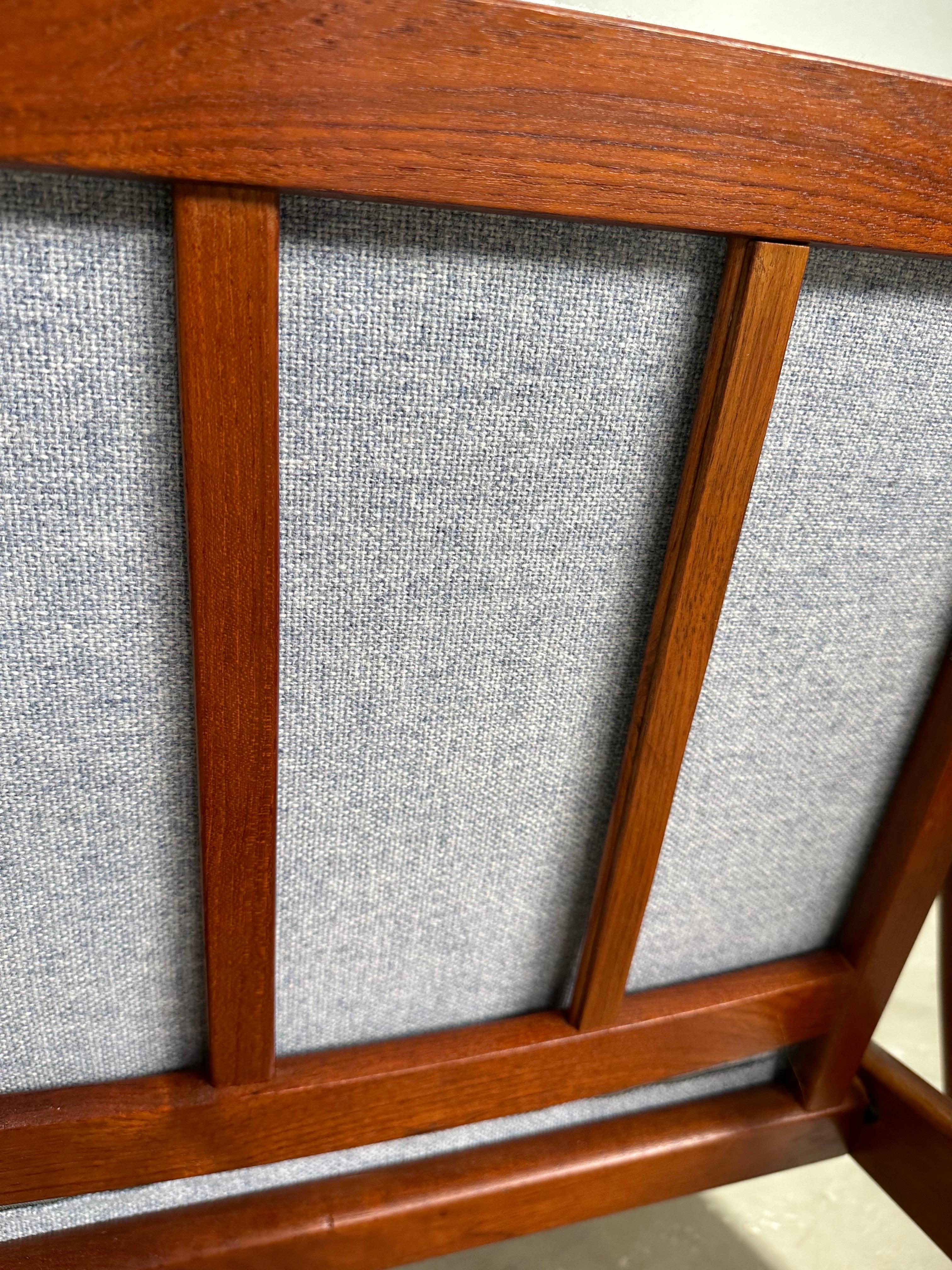 1950s Pair of Teak Kai Kristiansen Paper Knife Lounge Chairs 1
