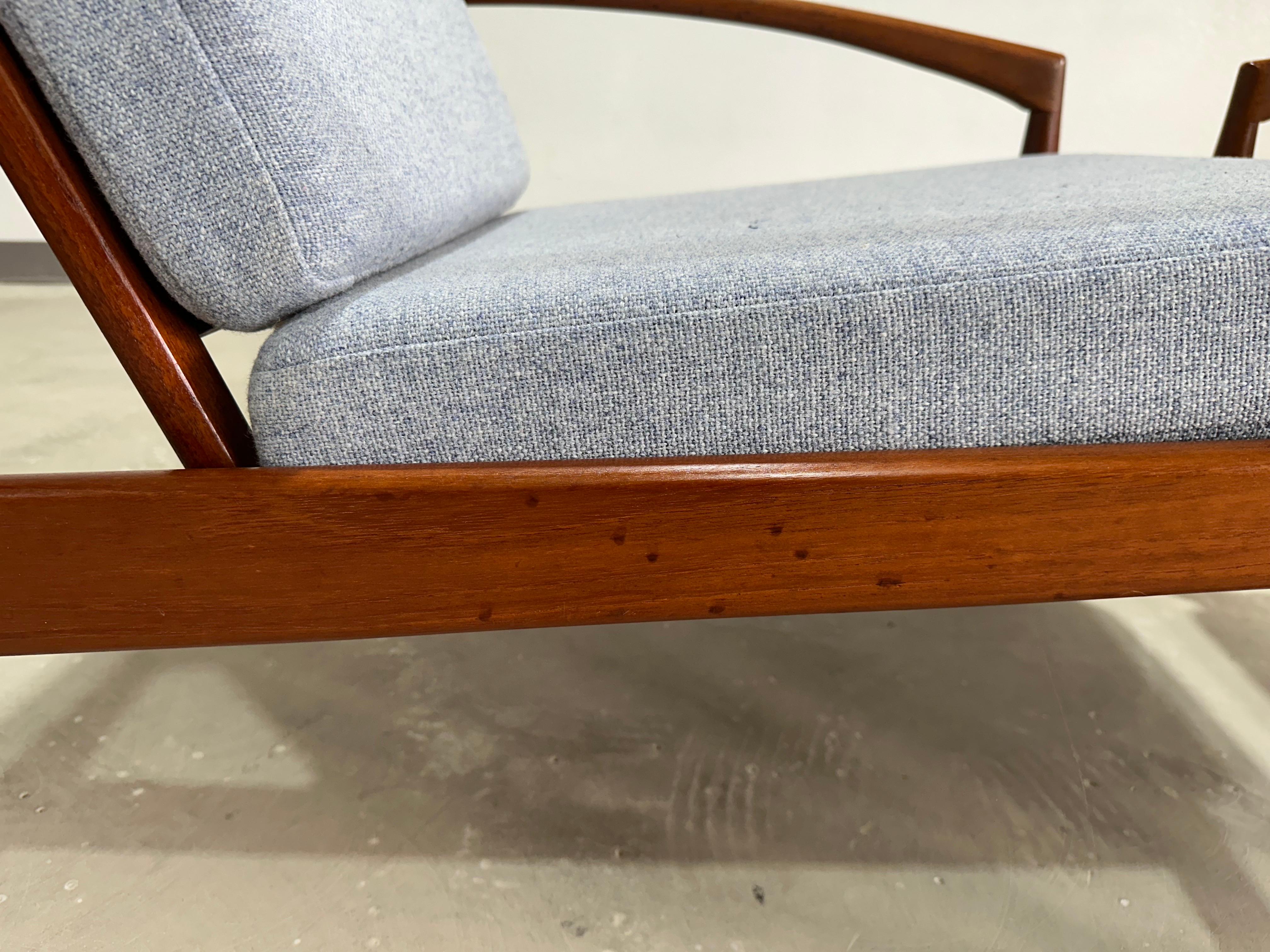 1950s Pair of Teak Kai Kristiansen Paper Knife Lounge Chairs 2