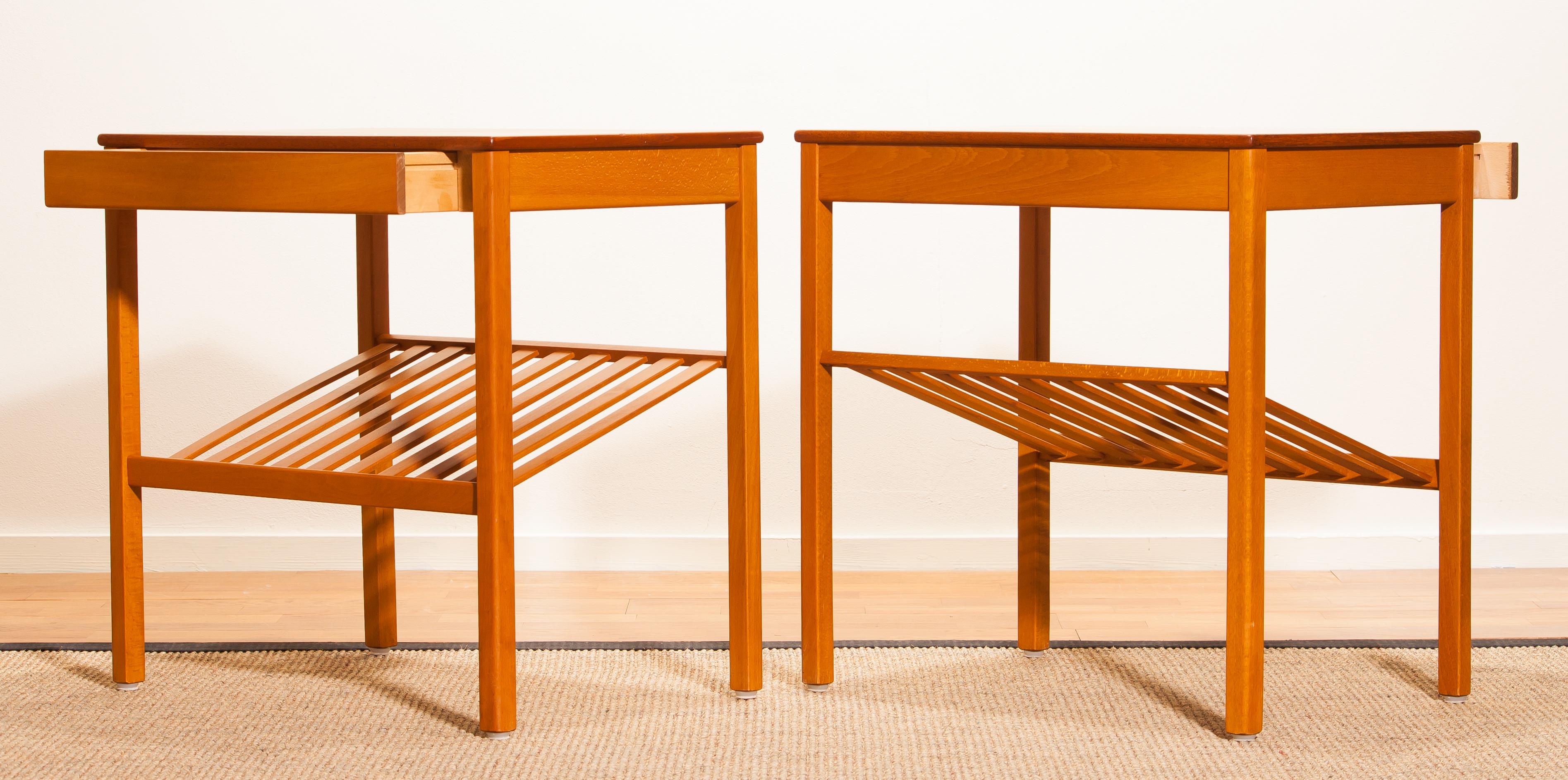 1950s, Pair of Teak Nightstands 'Athén' by Jean Huber for Tingstroms Bra Bohag 7