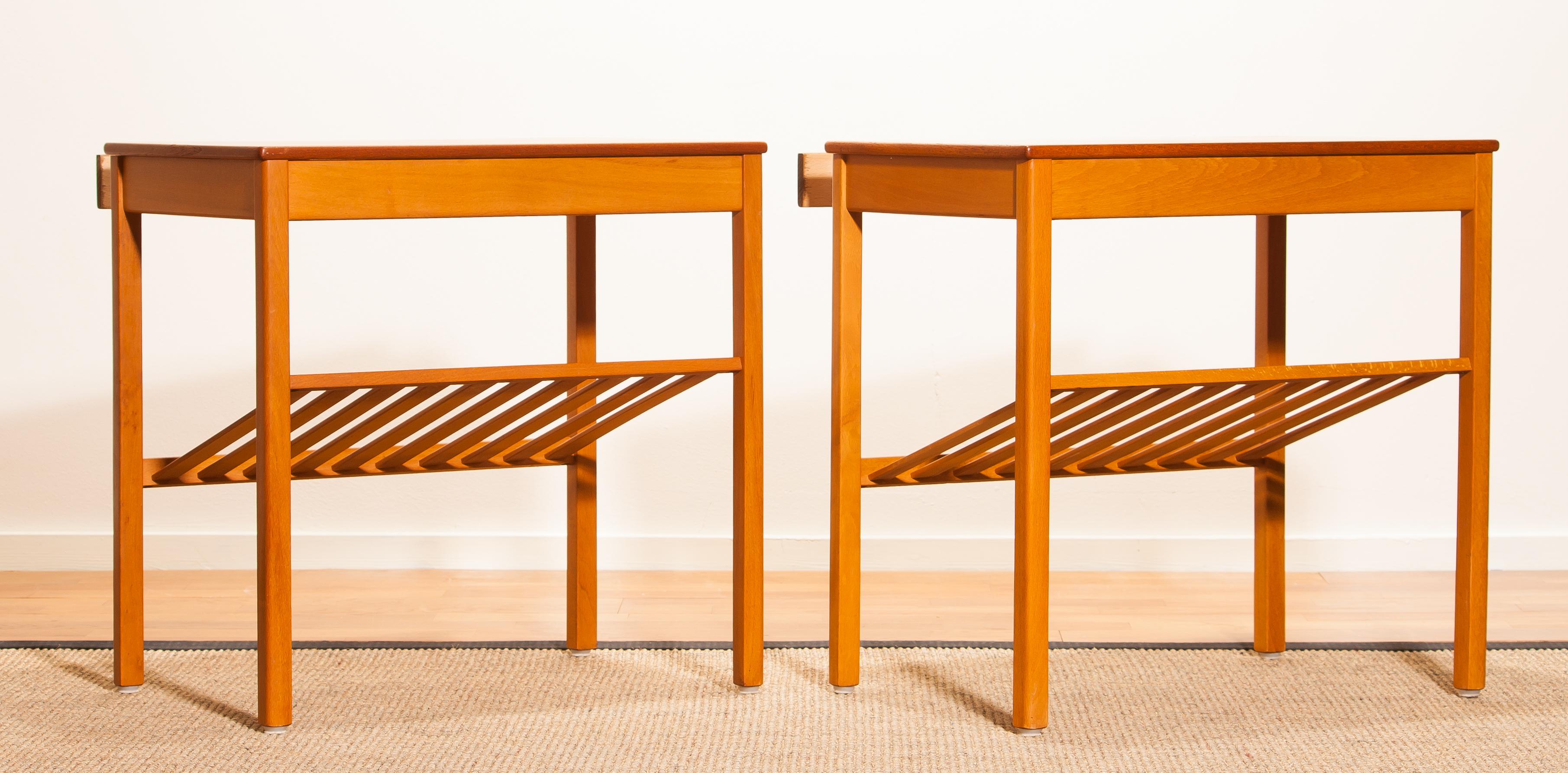 1950s, Pair of Teak Nightstands 'Athén' by Jean Huber for Tingstroms Bra Bohag 7