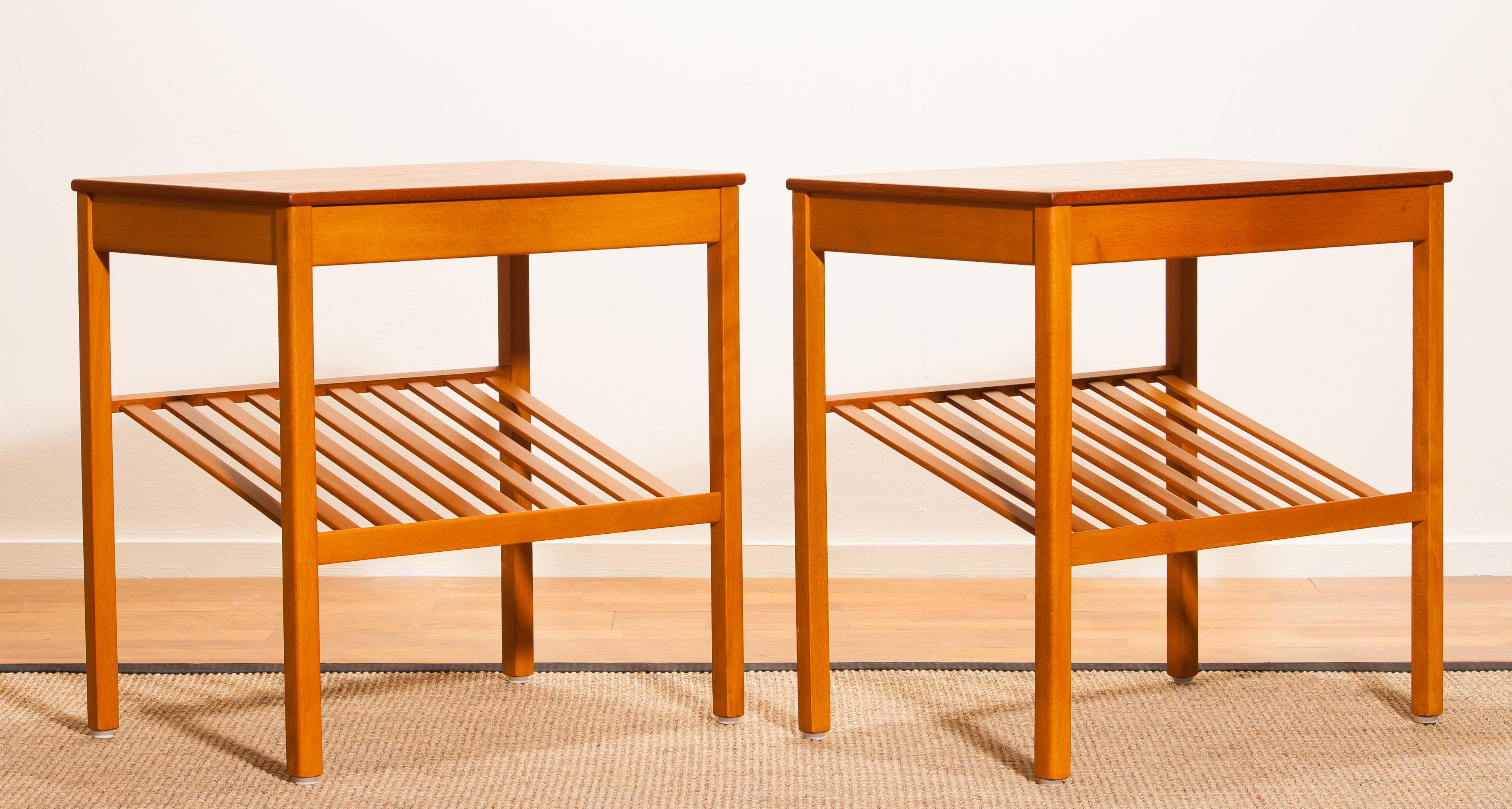 1950s, Pair of Teak Nightstands 'Athén' by Jean Huber for Tingstroms Bra Bohag 4