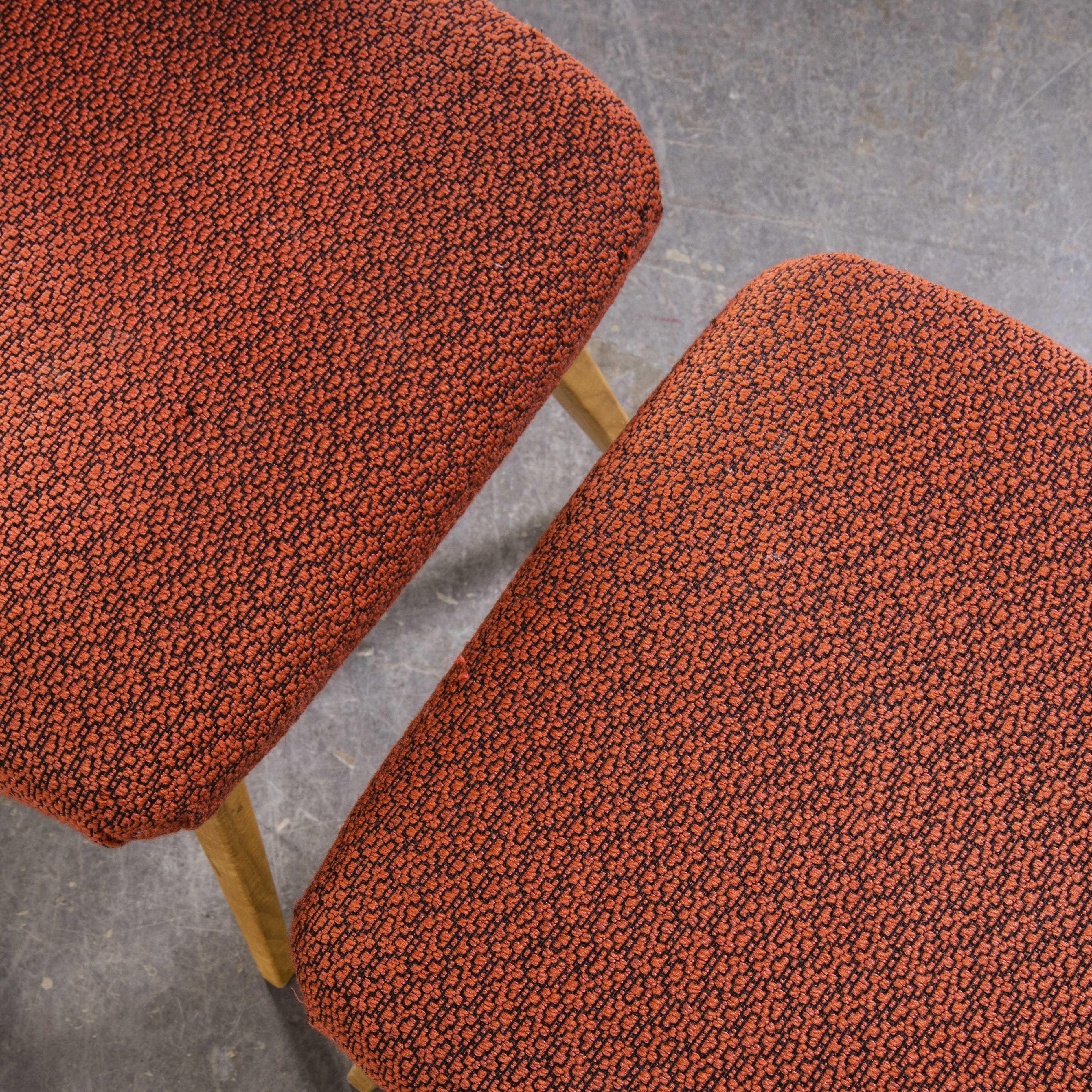 1950's Pair of Upholstered Side Chairs, Oswald Haerdtl Model 515 For Sale 3