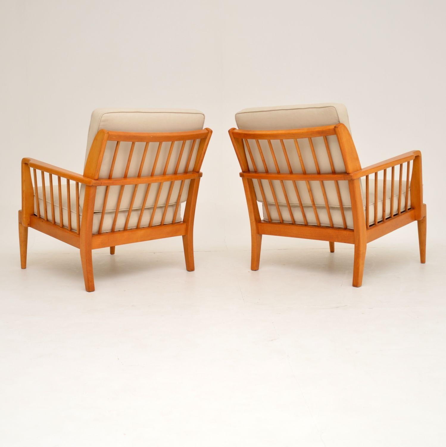 Mid-Century Modern 1950s Pair of Vintage Armchairs by George Stone