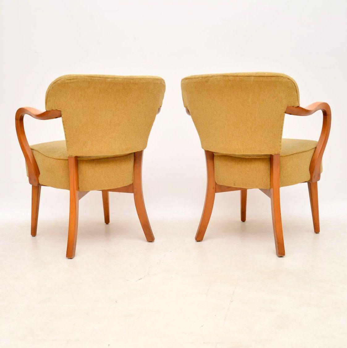 Mid-Century Modern 1950s Pair of Vintage Cocktail Armchairs