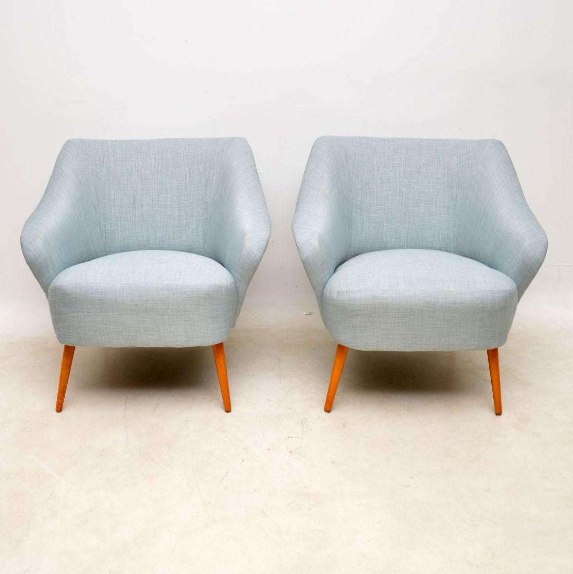 1950s Pair Of Vintage Cocktail Armchairs At 1stdibs