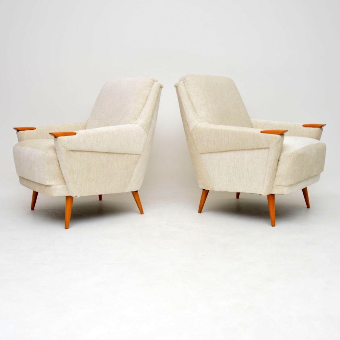 Paar dänische Vintage-Sessel aus den 1950er Jahren (Mitte des 20. Jahrhunderts)
