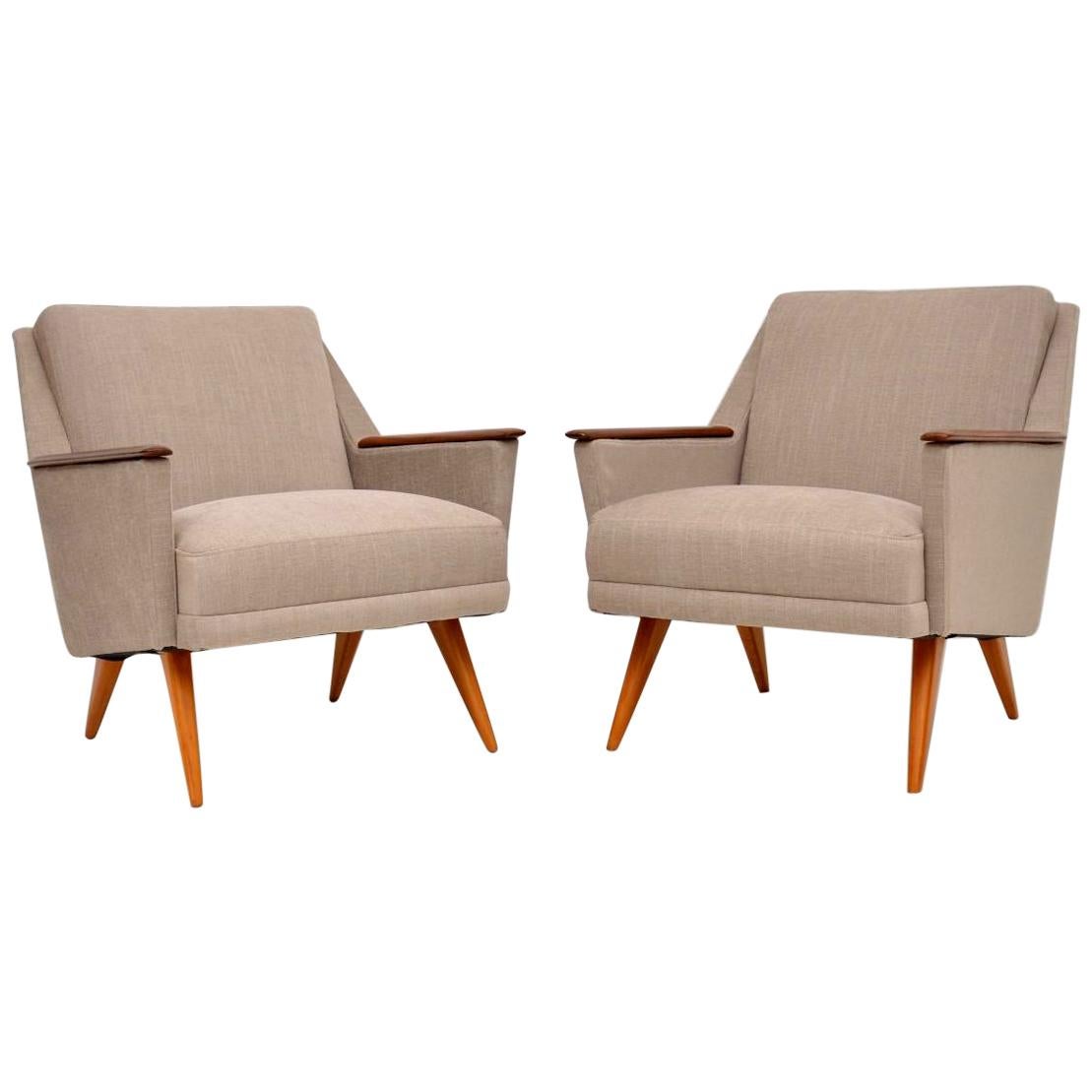 1950s Pair of Vintage Danish Armchairs