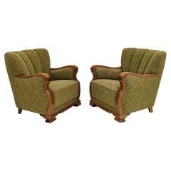Paire de fauteuils danois vintage des années 1950, très bon état d'origine.