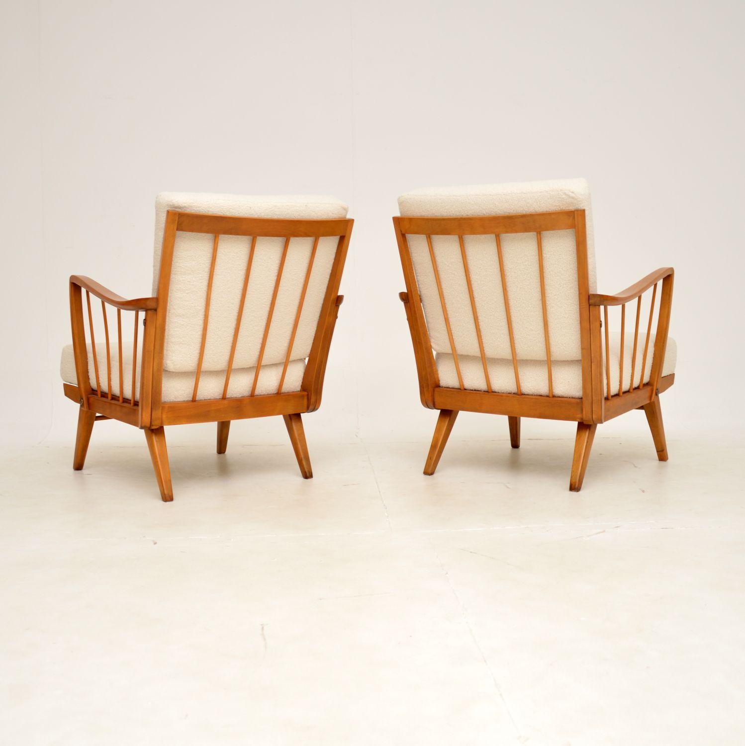1950s Pair of Vintage French Armchairs In Good Condition In London, GB