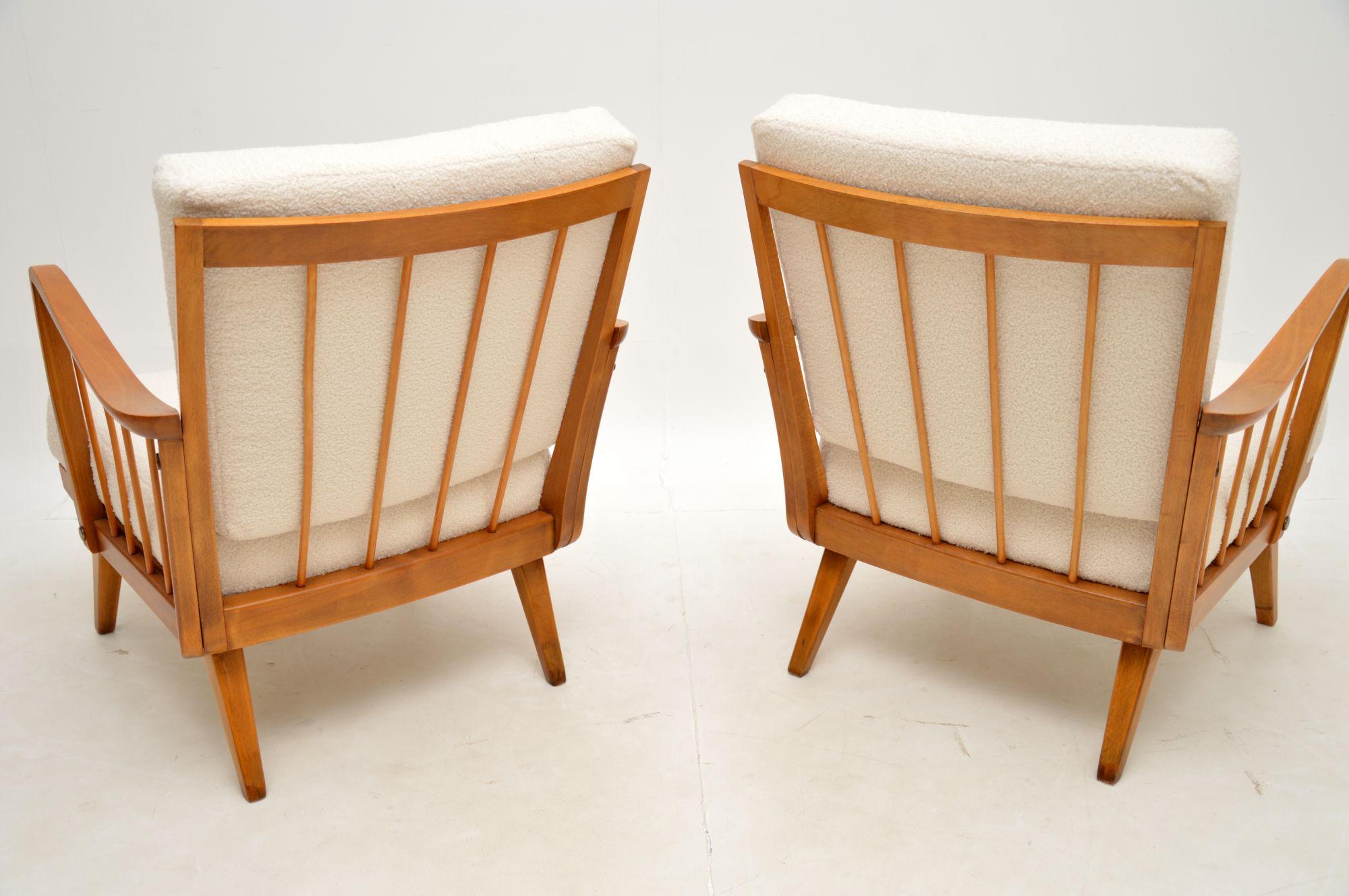 Mid-20th Century 1950s Pair of Vintage French Armchairs