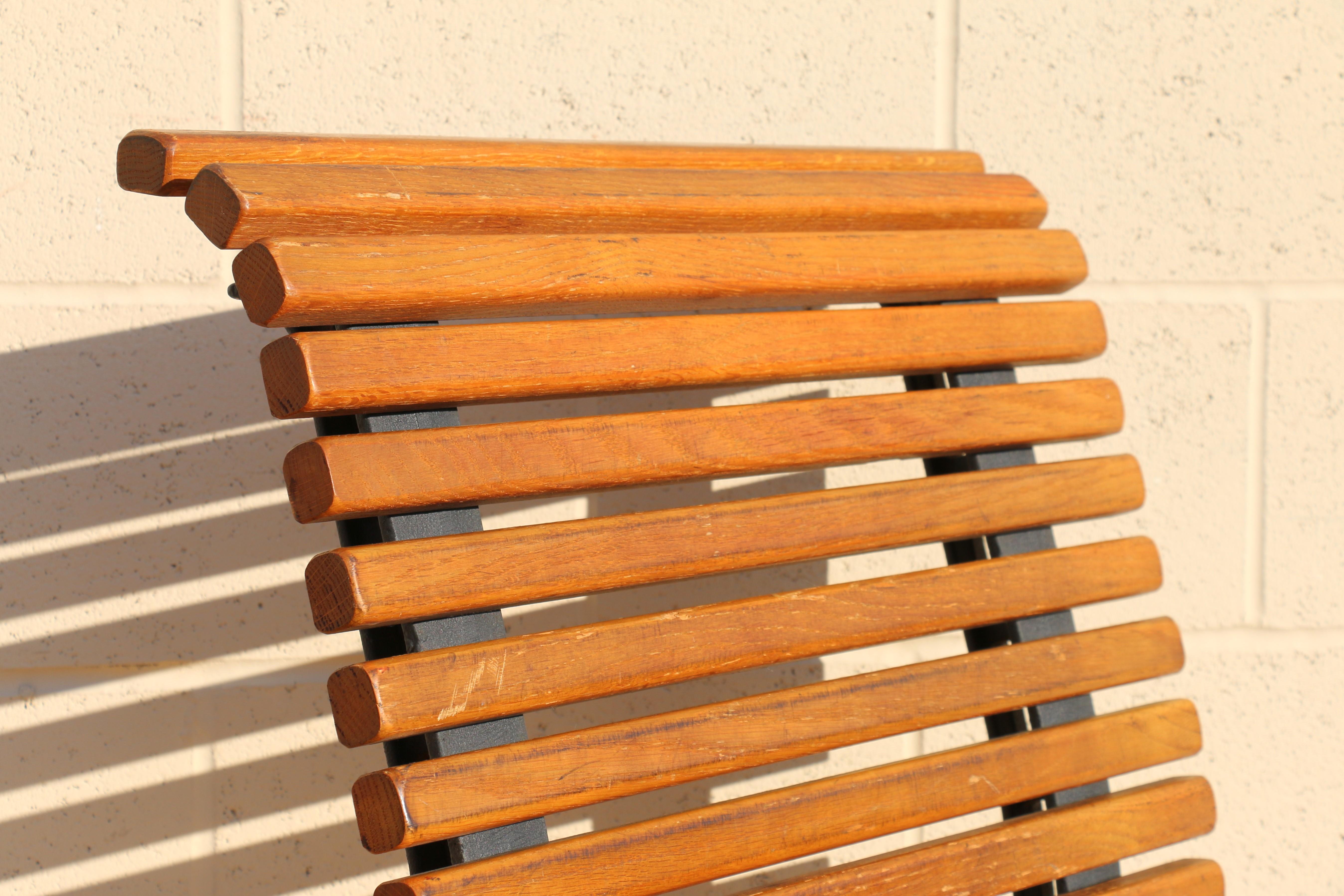 1950’s Pair of Vintage Slatted Oak Benches by Falcon For Sale 6