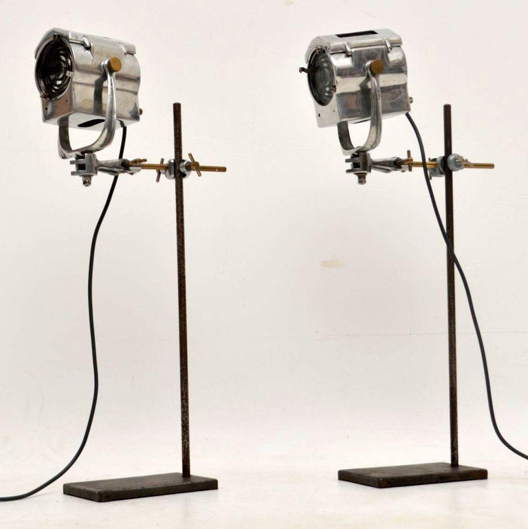 1950s Pair of Vintage Spotlights / Table Lamps For Sale at 1stdibs