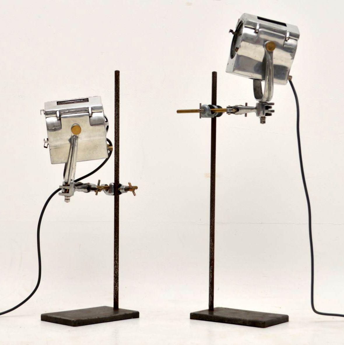 1950s Pair of Vintage Spotlights / Table Lamps In Good Condition In London, GB