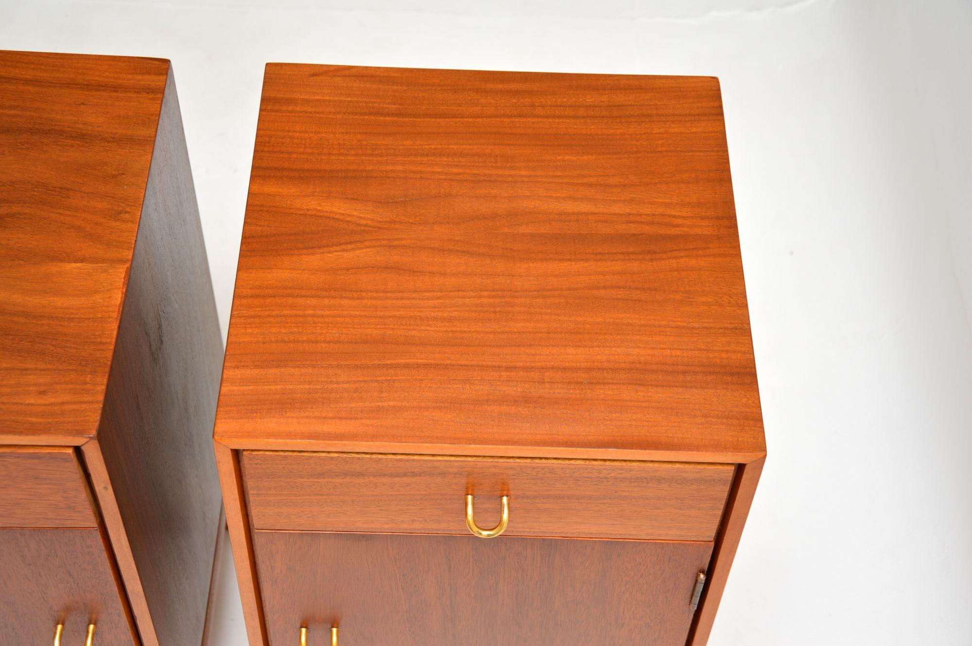 1950’s Pair of Vintage Walnut Bedside Cabinets by Stag 2
