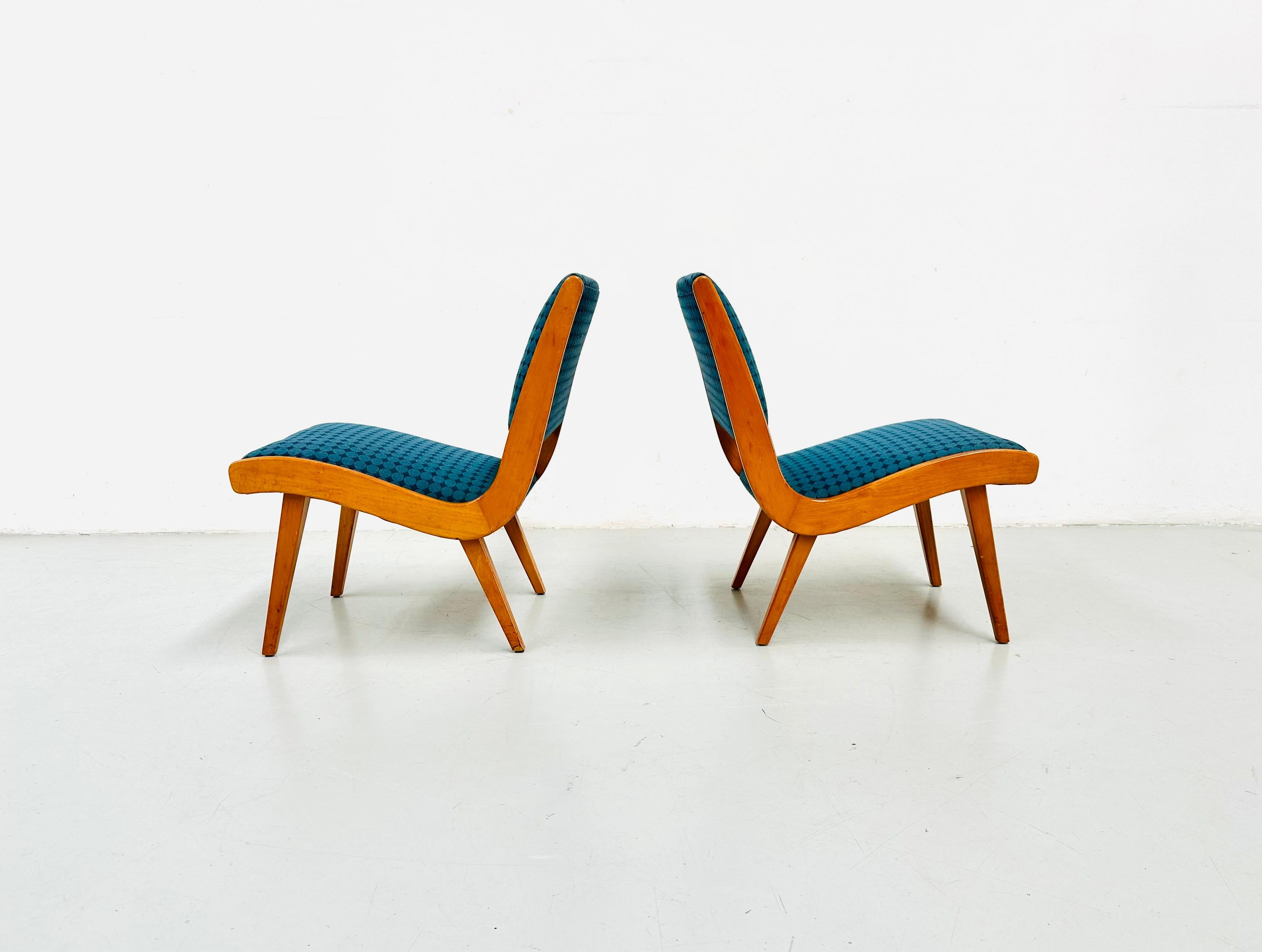 1950s Rare Set Vostra Chairs Numbered & Original Fabric by Jens Risom for Knoll. en vente 3