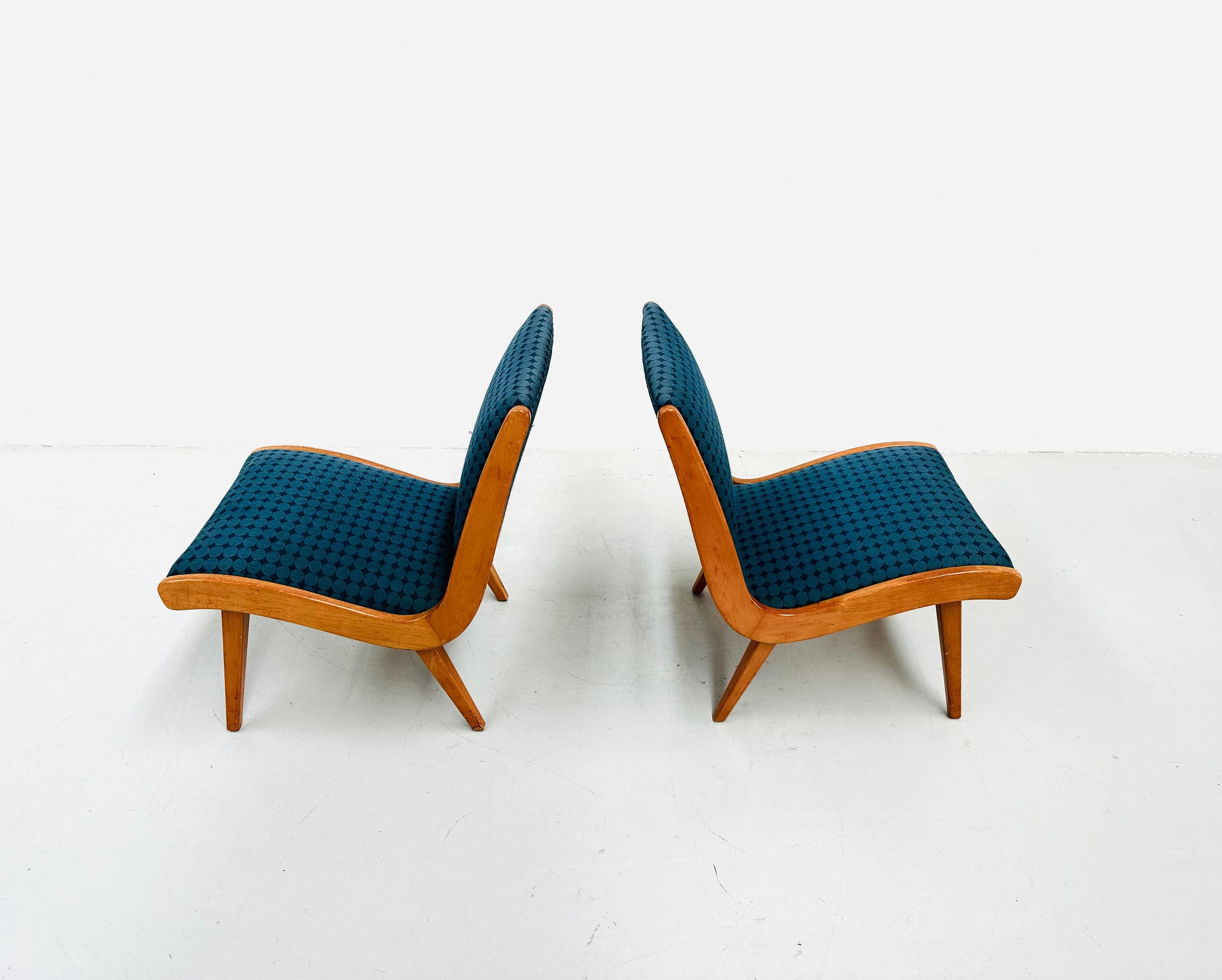 1950s Rare Set Vostra Chairs Numbered & Original Fabric by Jens Risom for Knoll. en vente 9