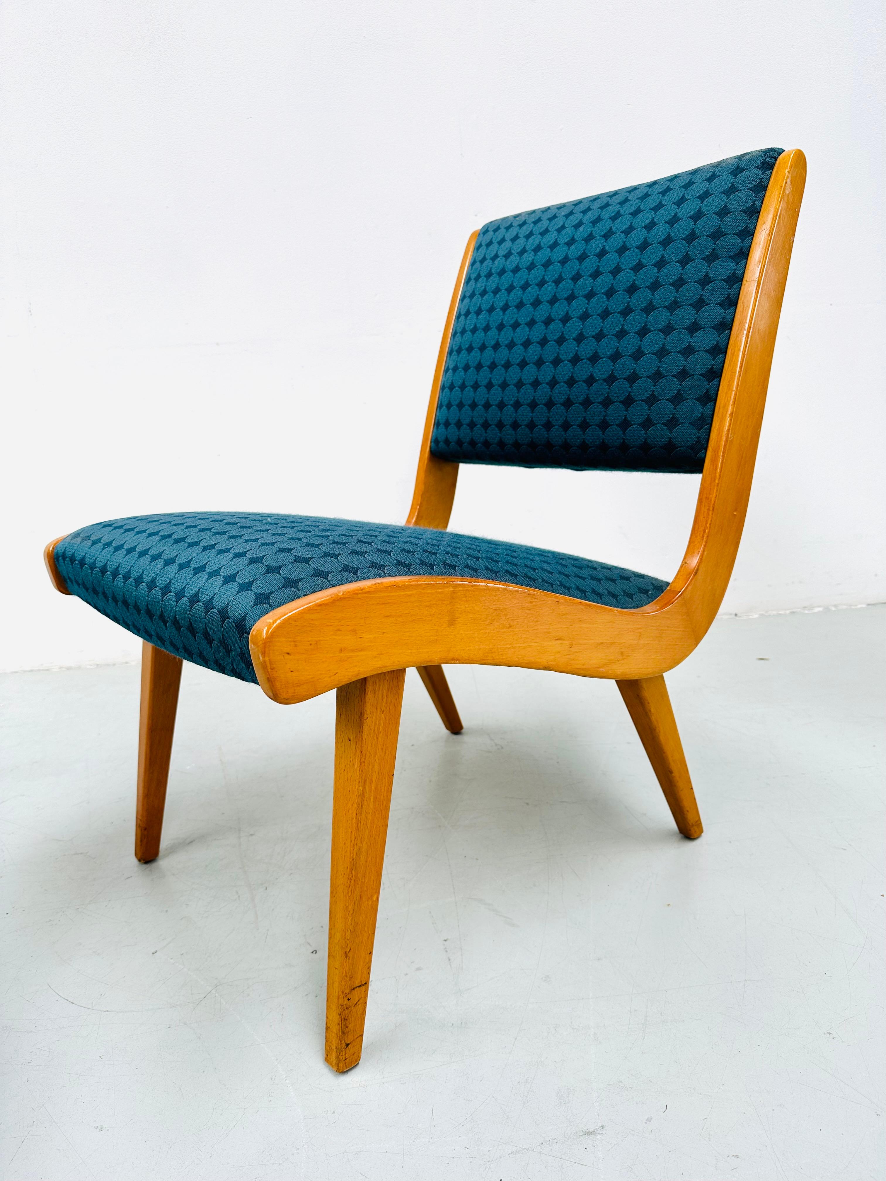 1950s Rare Set Vostra Chairs Numbered & Original Fabric by Jens Risom for Knoll. en vente 12