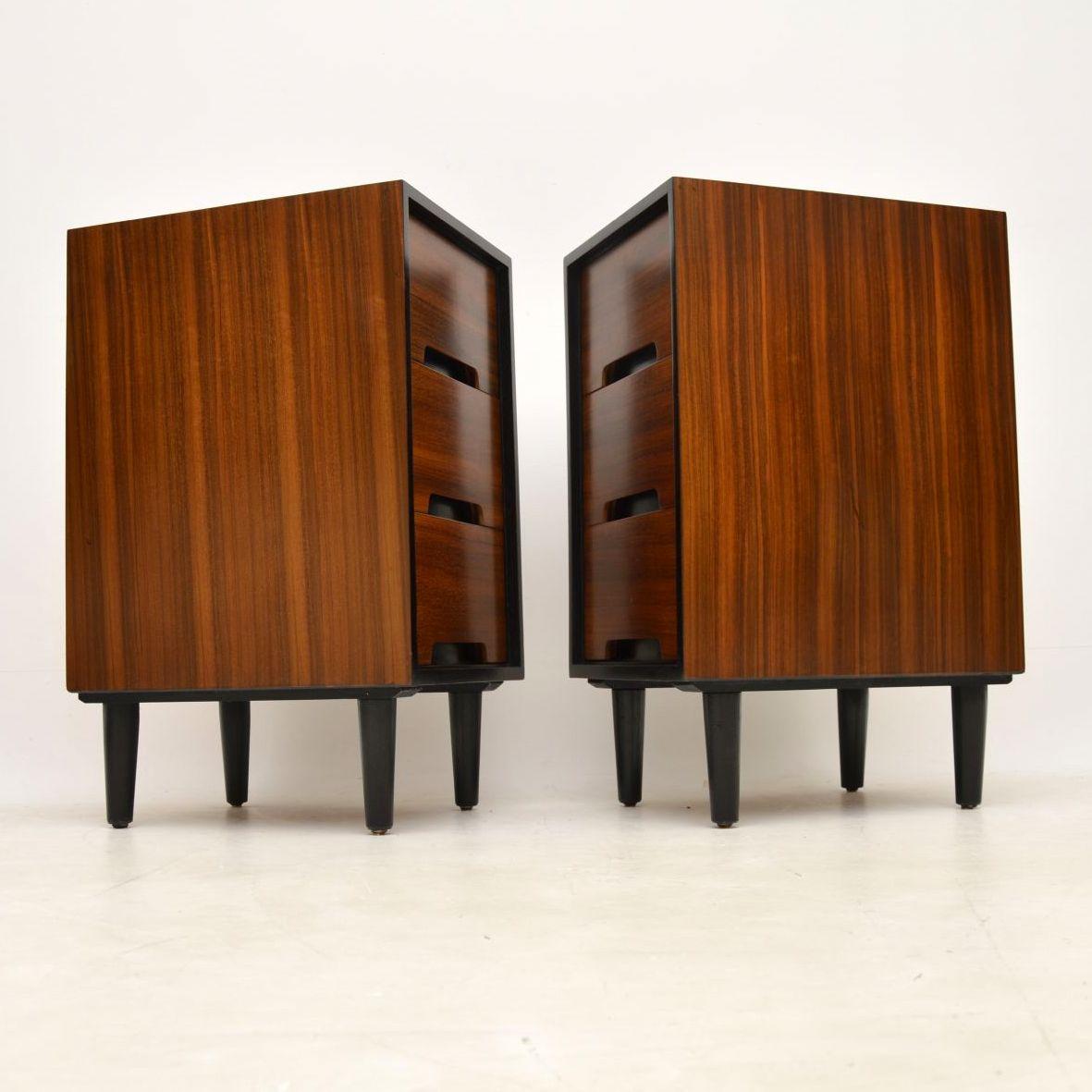 1950s Pair of Walnut Bedside Chests by John & Sylvia Reid for Stag 2