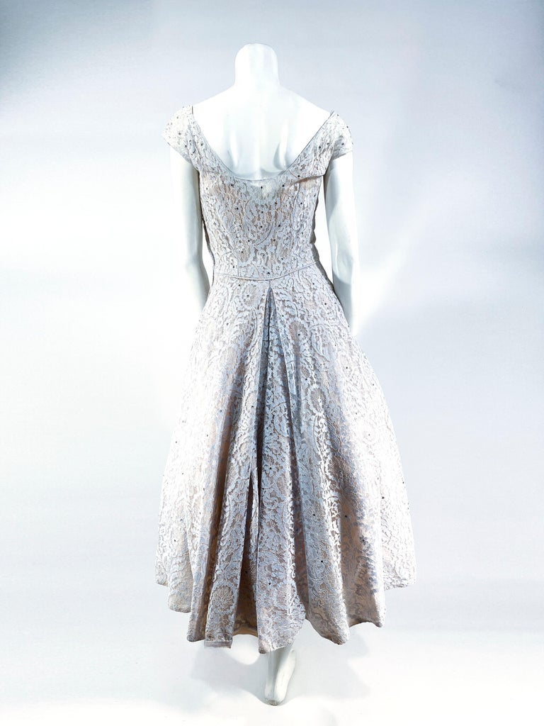 silver evening dress Ashley Lauren 11466 The best tire shines Size:7-8 petites-1