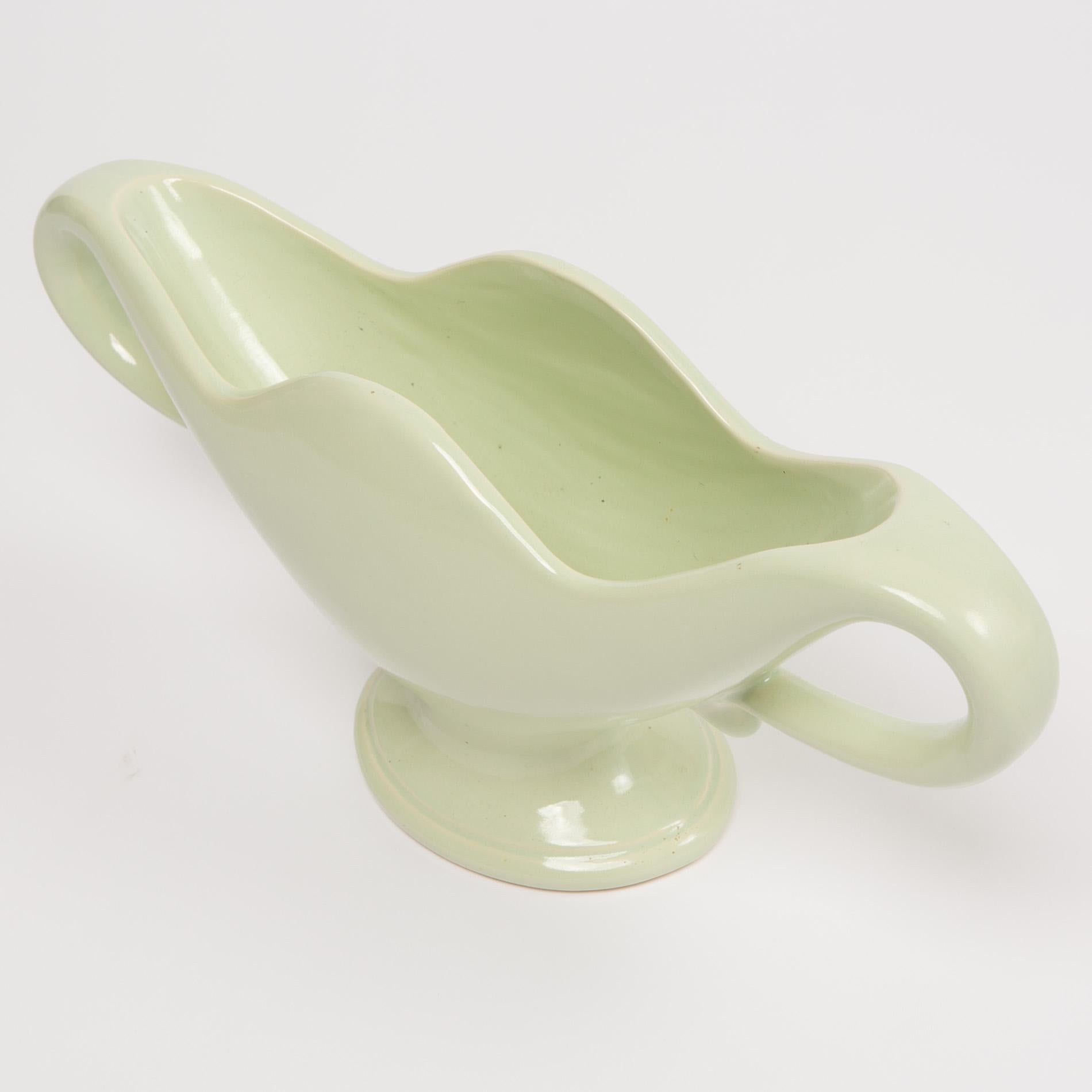 1950s Pale Green Glazed Fulham Pottery Urn by Constance Spry In Good Condition In London, GB