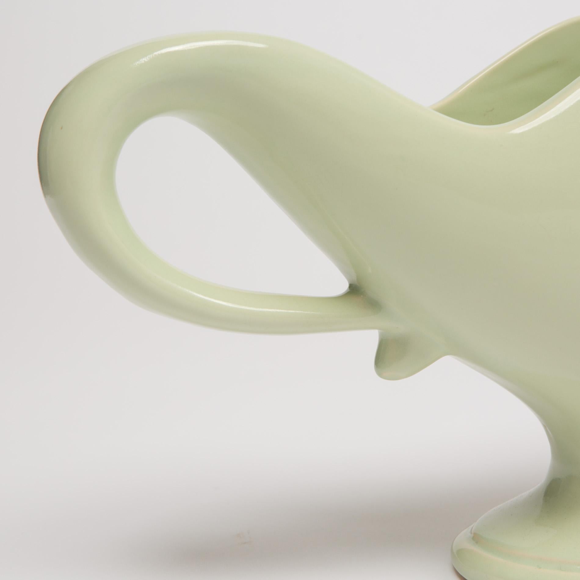 Ceramic 1950s Pale Green Glazed Fulham Pottery Urn by Constance Spry