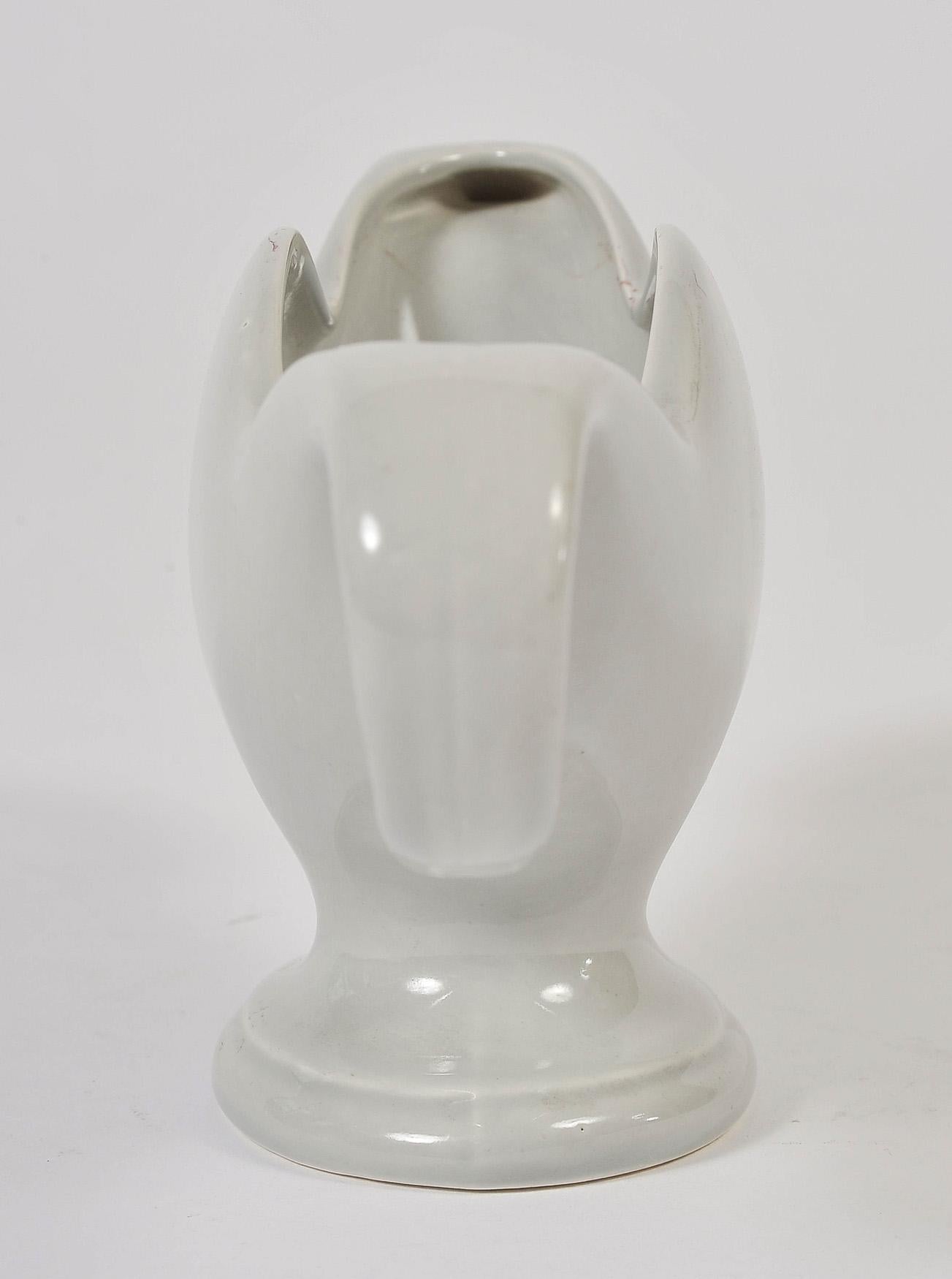 Glazed 1950s Pale Grey/Blue Fulham Pottery Vase