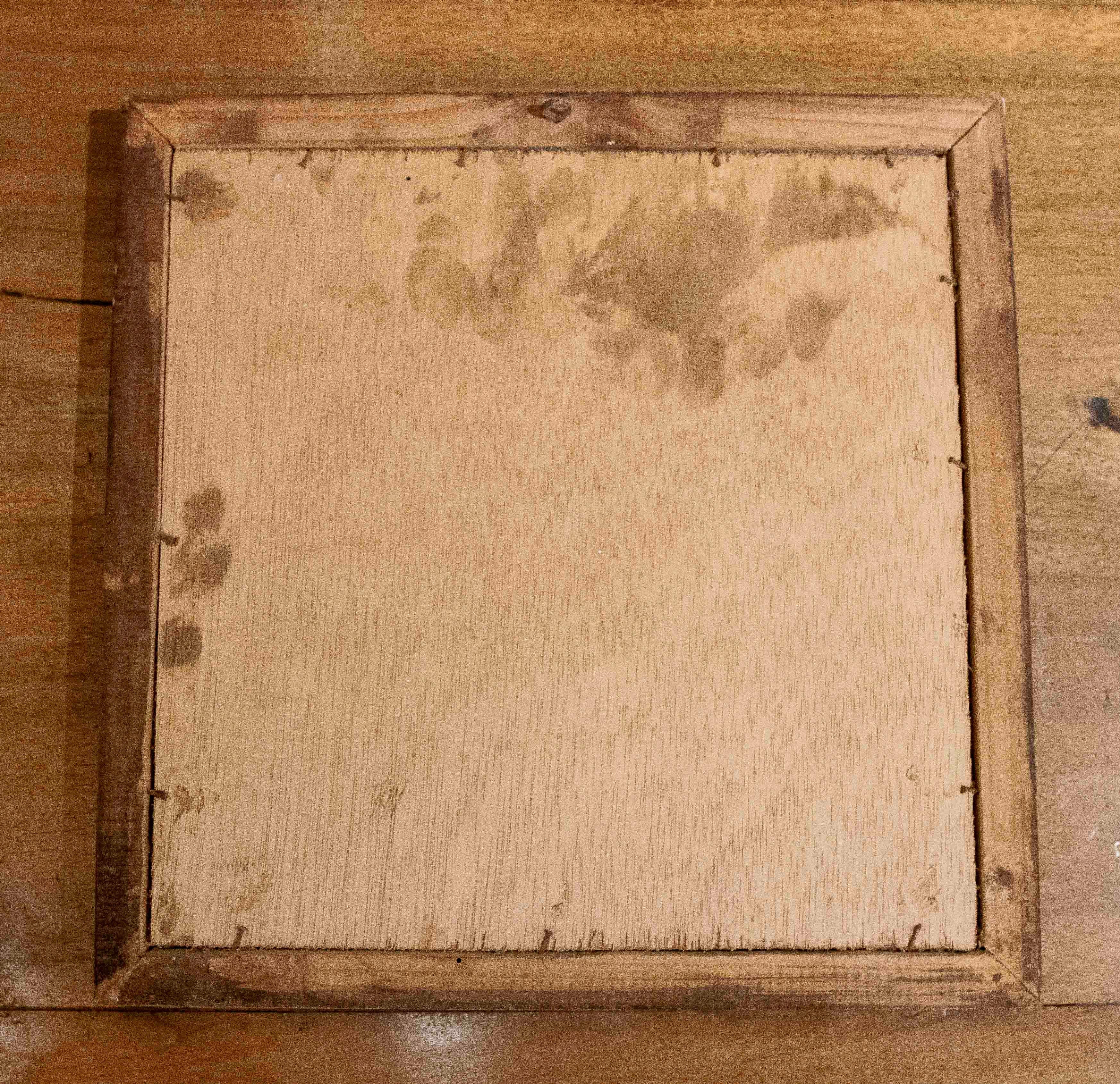 Pannello anni '50 composto da quattro piastrelle antiche con motivi decorativi in vendita 4