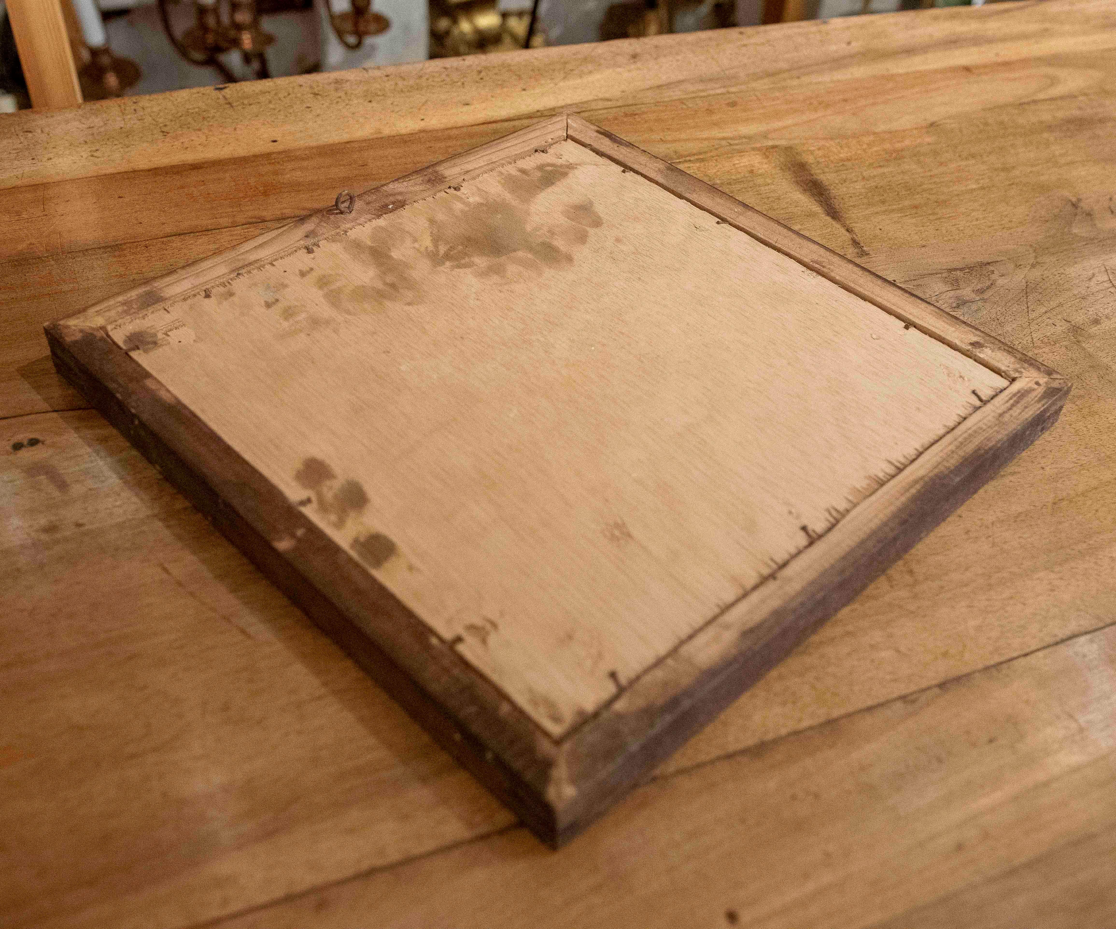 Pannello anni '50 composto da quattro piastrelle antiche con motivi decorativi in vendita 5
