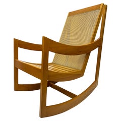 1950s Paoli Chair Company Mid-century Rocking Chair, Cane and Wood