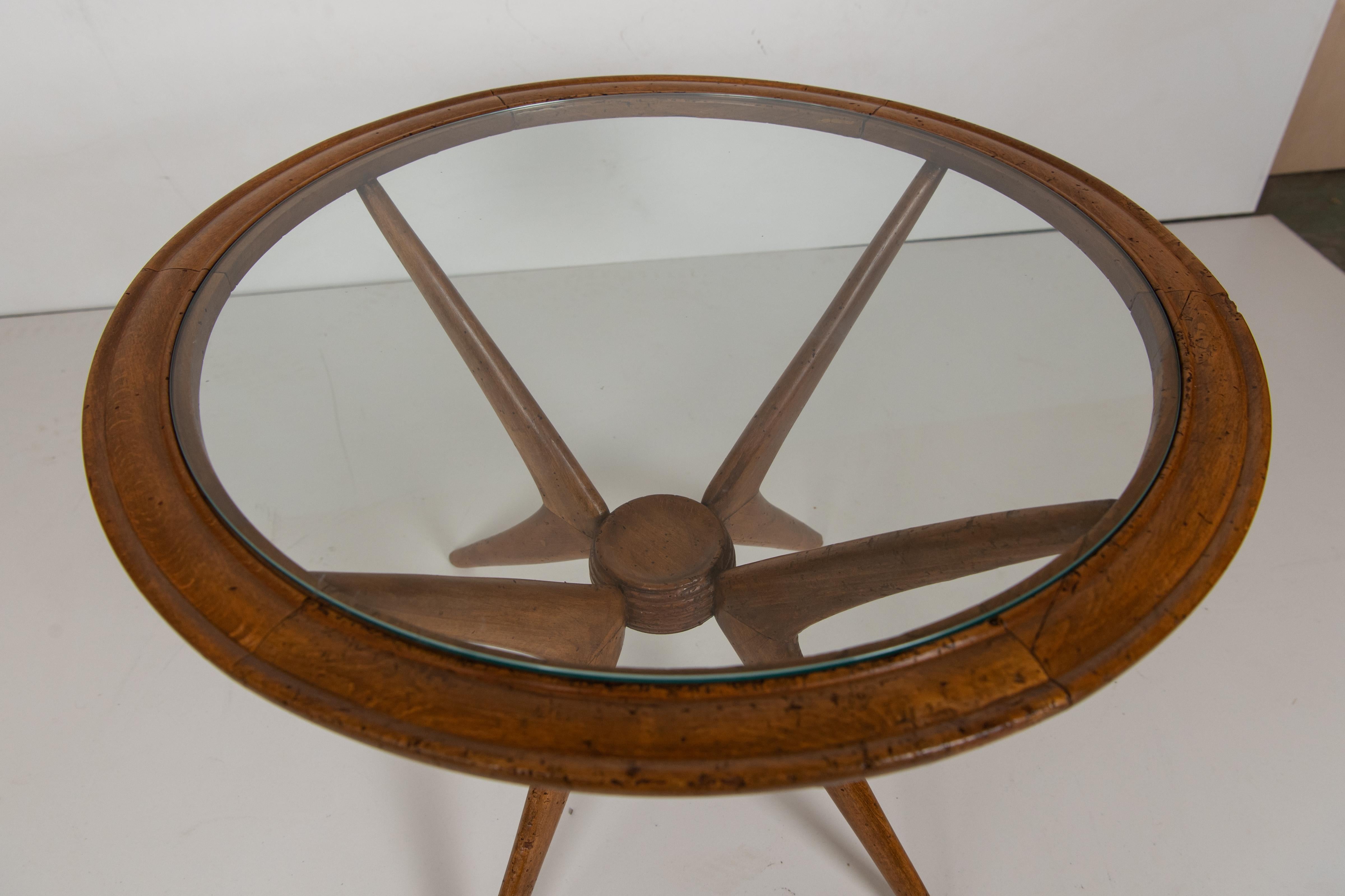 1950s Vintage round Coffee Table by Paolo Buffa  3