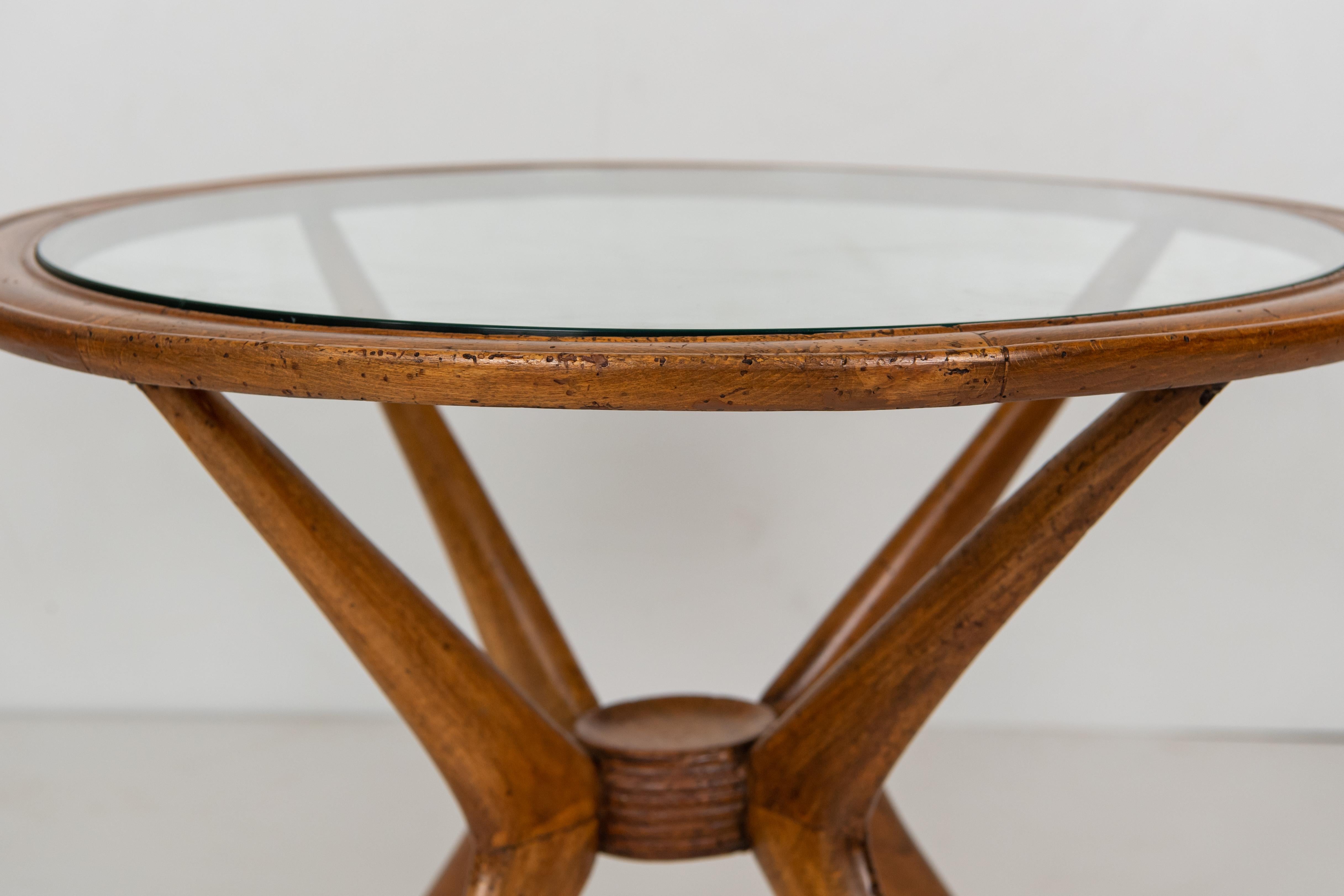 Italian 1950s Vintage round Coffee Table by Paolo Buffa 