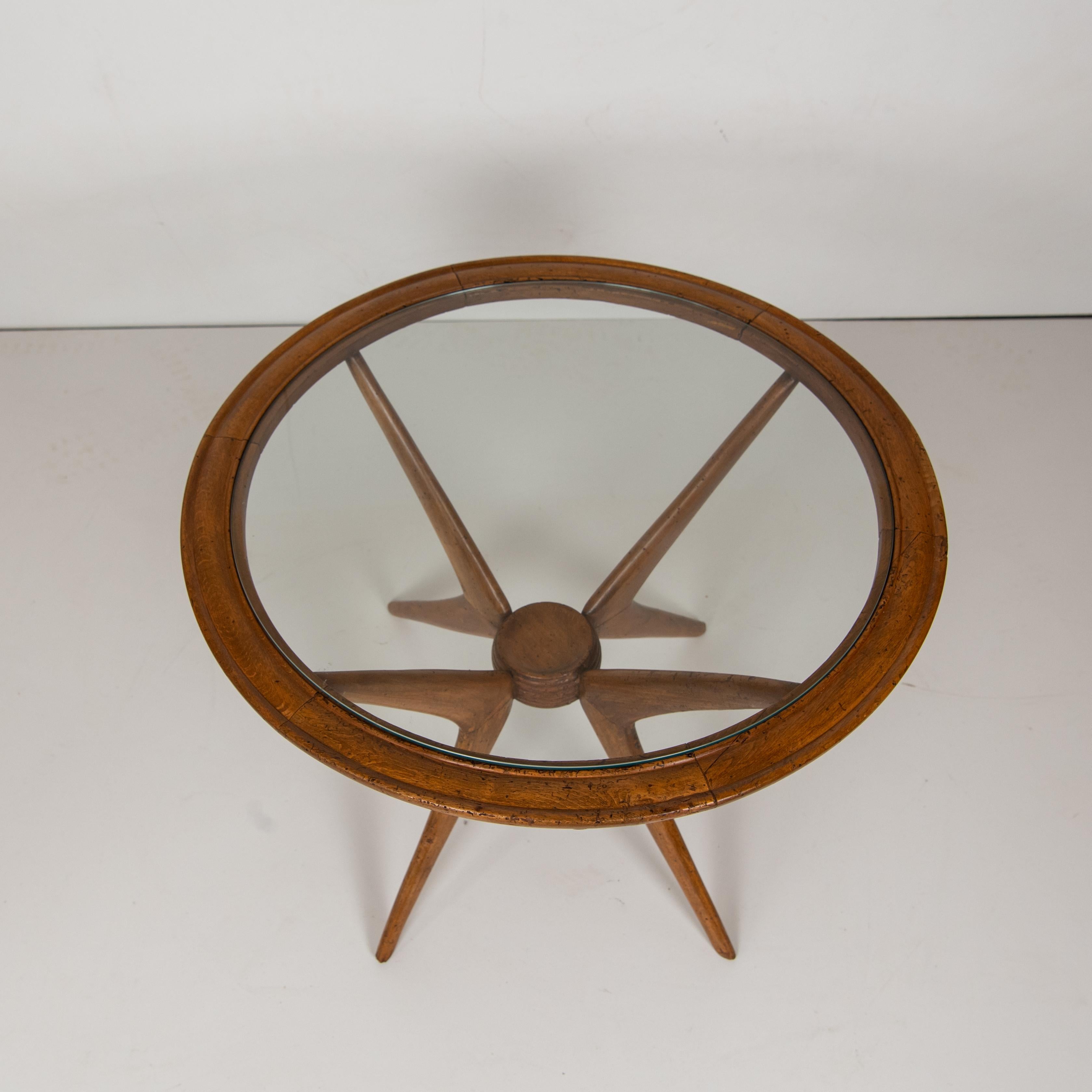1950s Vintage round Coffee Table by Paolo Buffa  1
