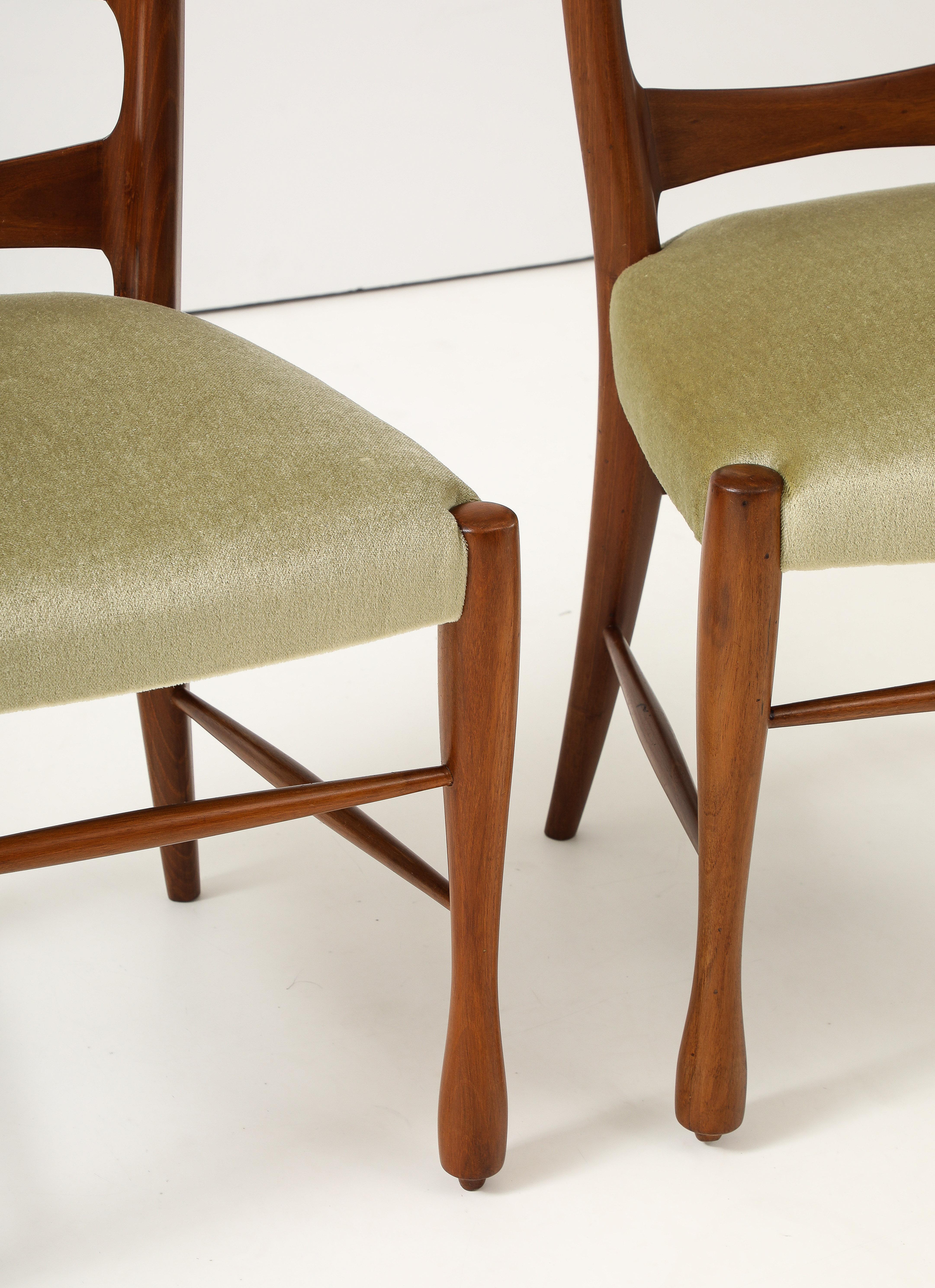 1950's Paolo Buffa Hohe Rückenlehne Stühle im Angebot 1