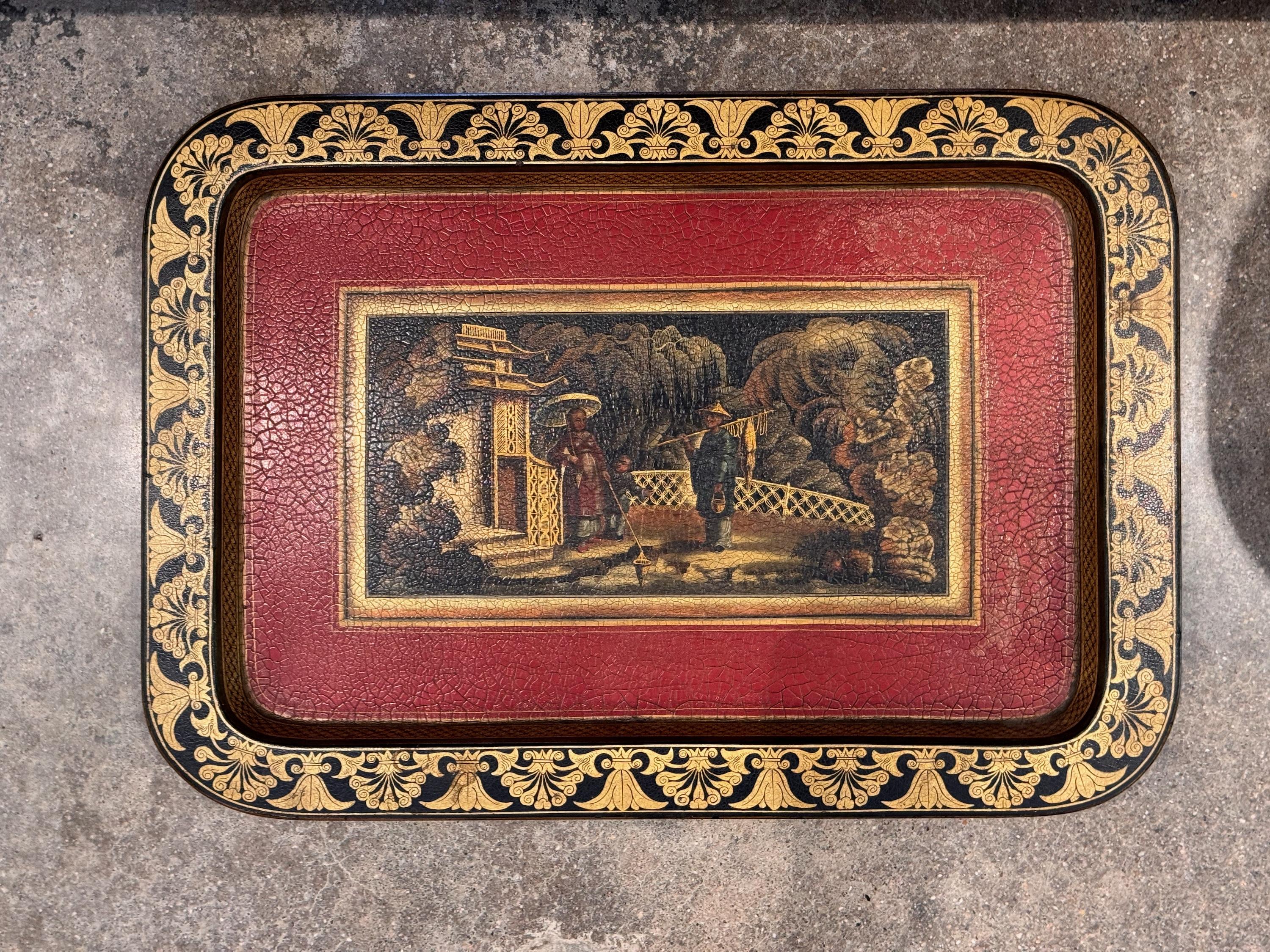 A nice decorative tray. It has a lovely scene.