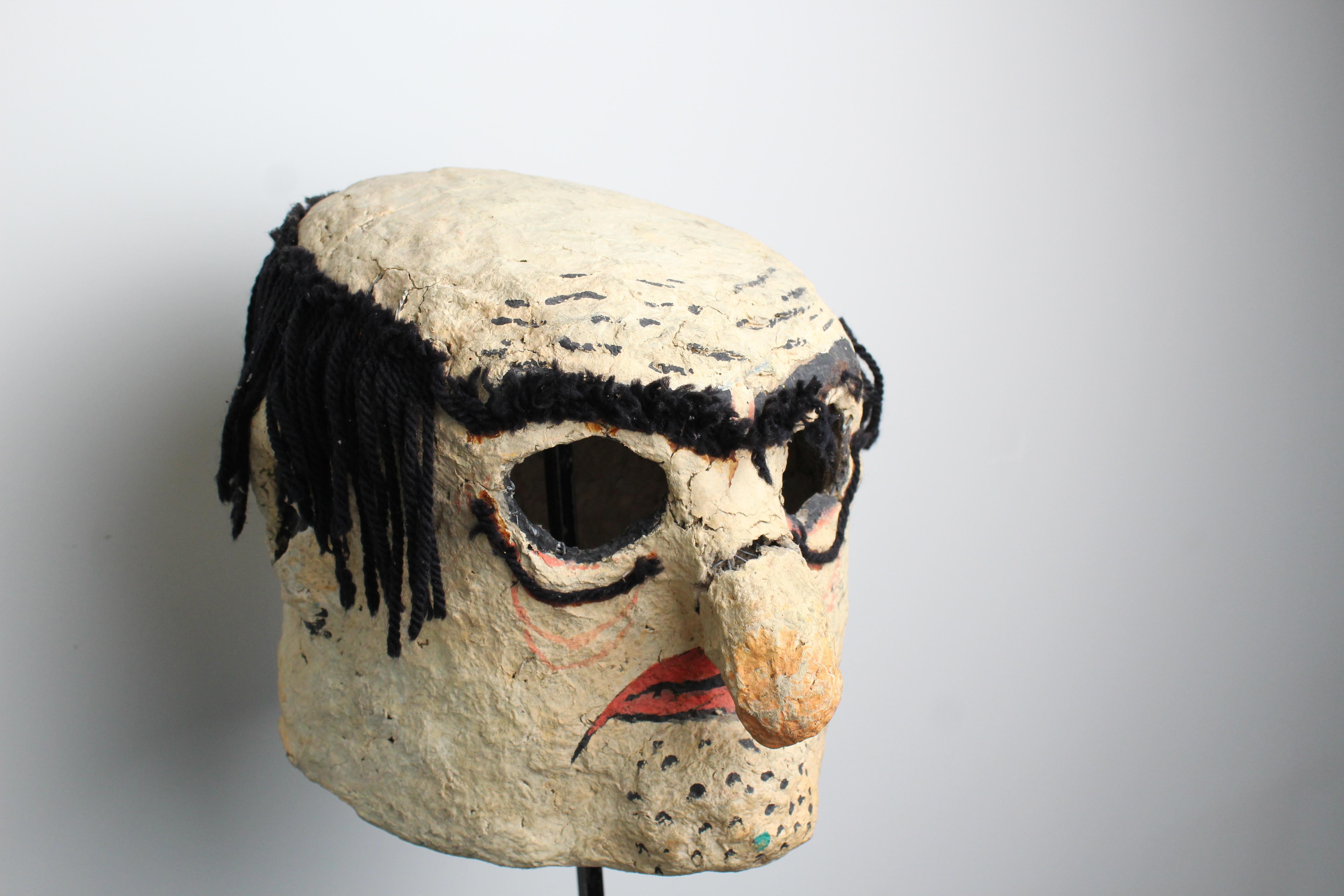 1950's Papier mâché french theatre head For Sale 4