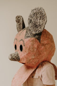 1950s Papier Mâché Mask, Mickey Mouse