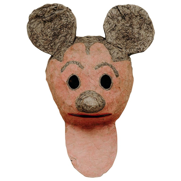 1950s Papier Mâché Mask, Mickey Mouse at 1stDibs